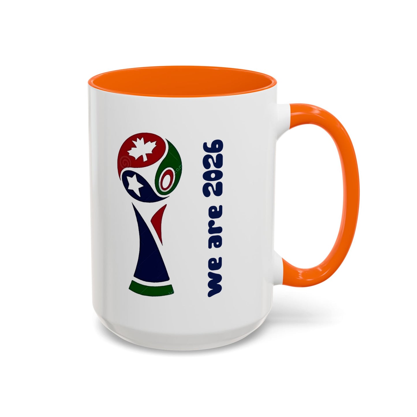 World Cup 2026 Accent Coffee Mug — 'We Are 2026' Soccer Fan Gift