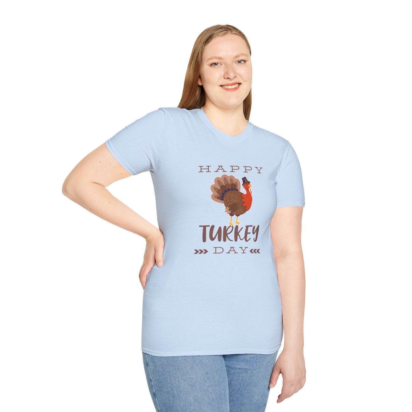 Thanksgiving Unisex Softstyle T-Shirt - Festive Fall Holiday Design