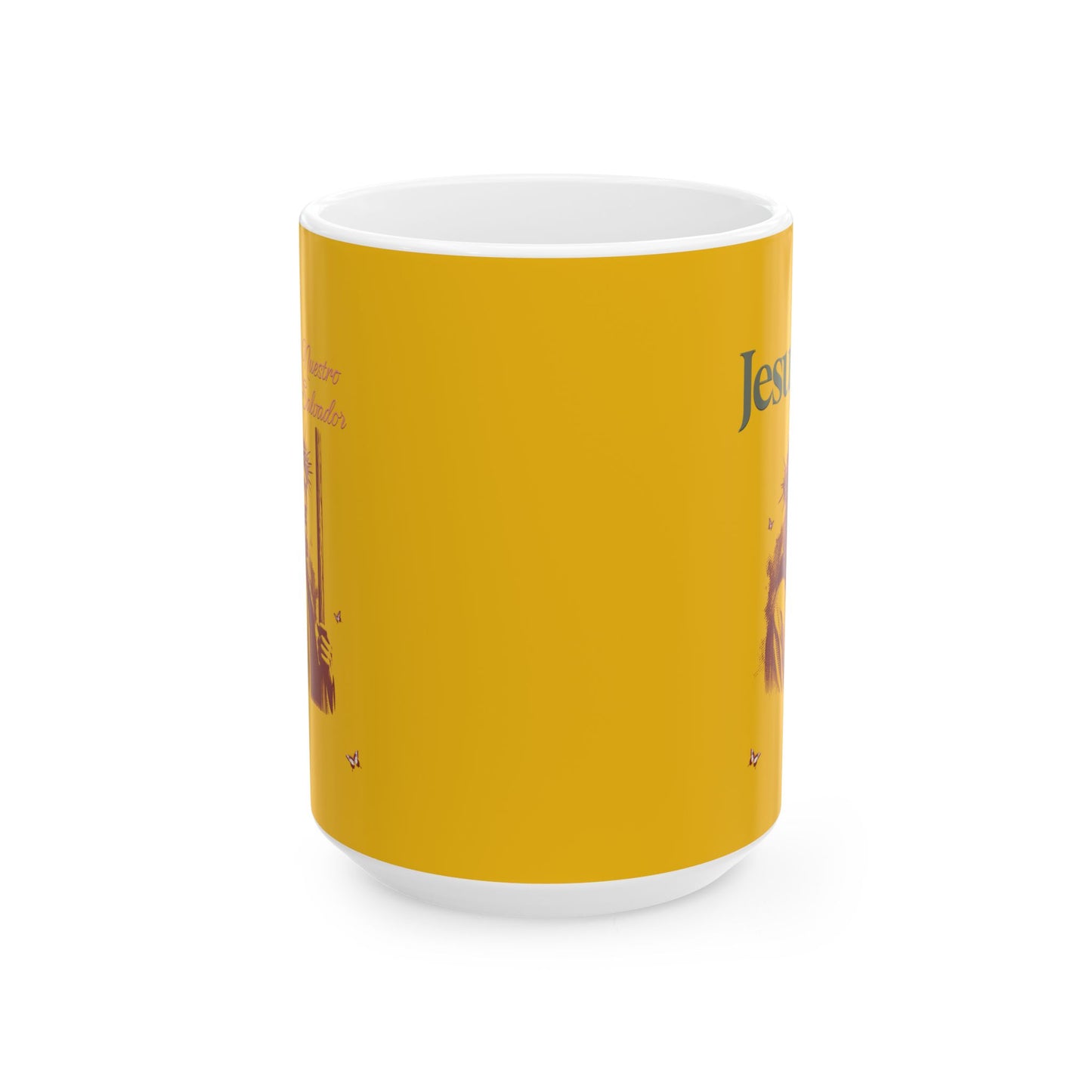 Jesus Loves Me Yellow Inspirational Ceramic Mug (11oz, 15oz)