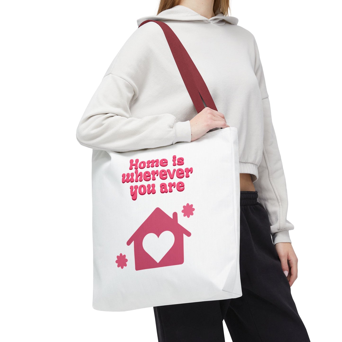 Valentine Love Tote Bag — Romantic Heart Print