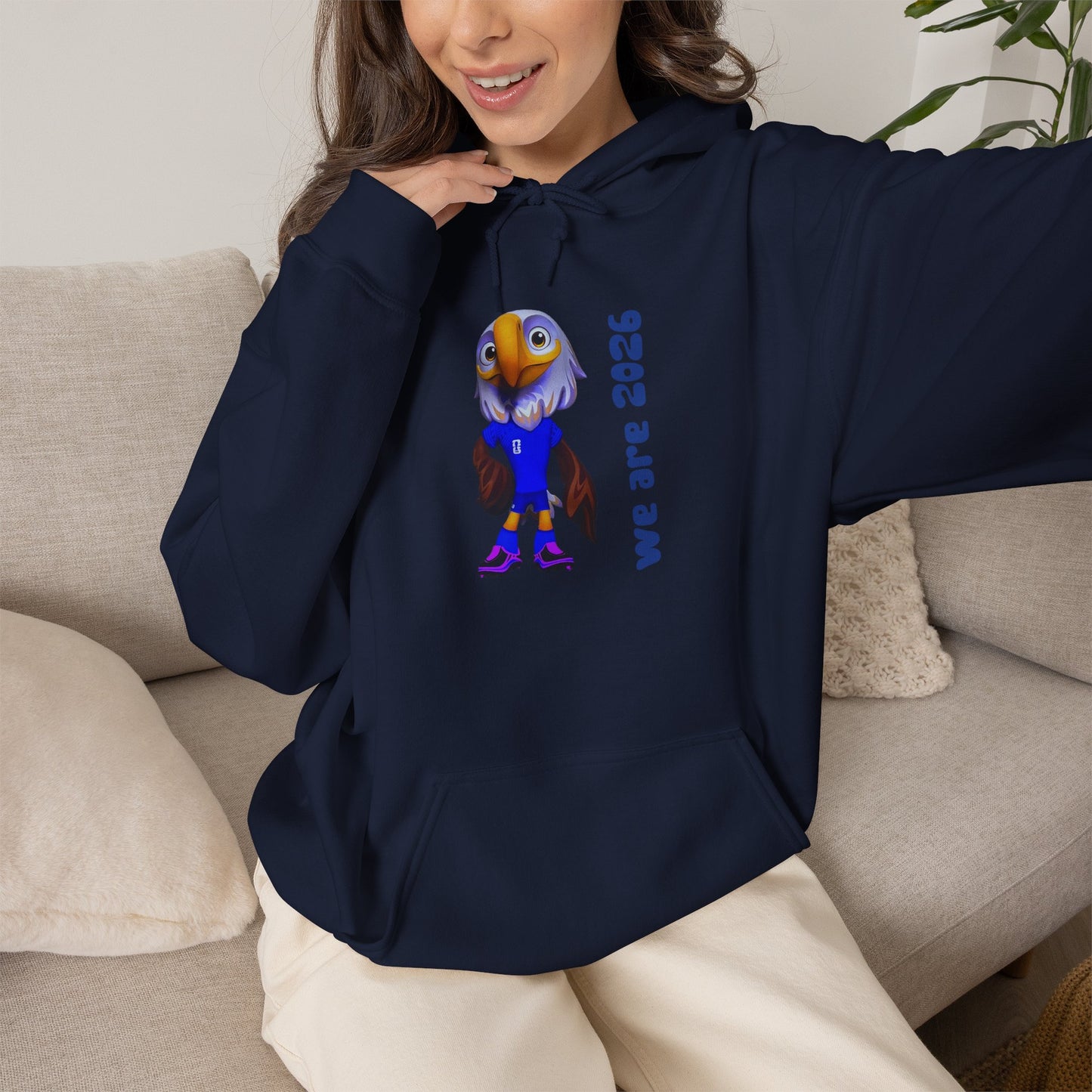 World Cup 2026 USA Eagle Mascot Hoodie — 'We Are 2026' Graphic Pullover