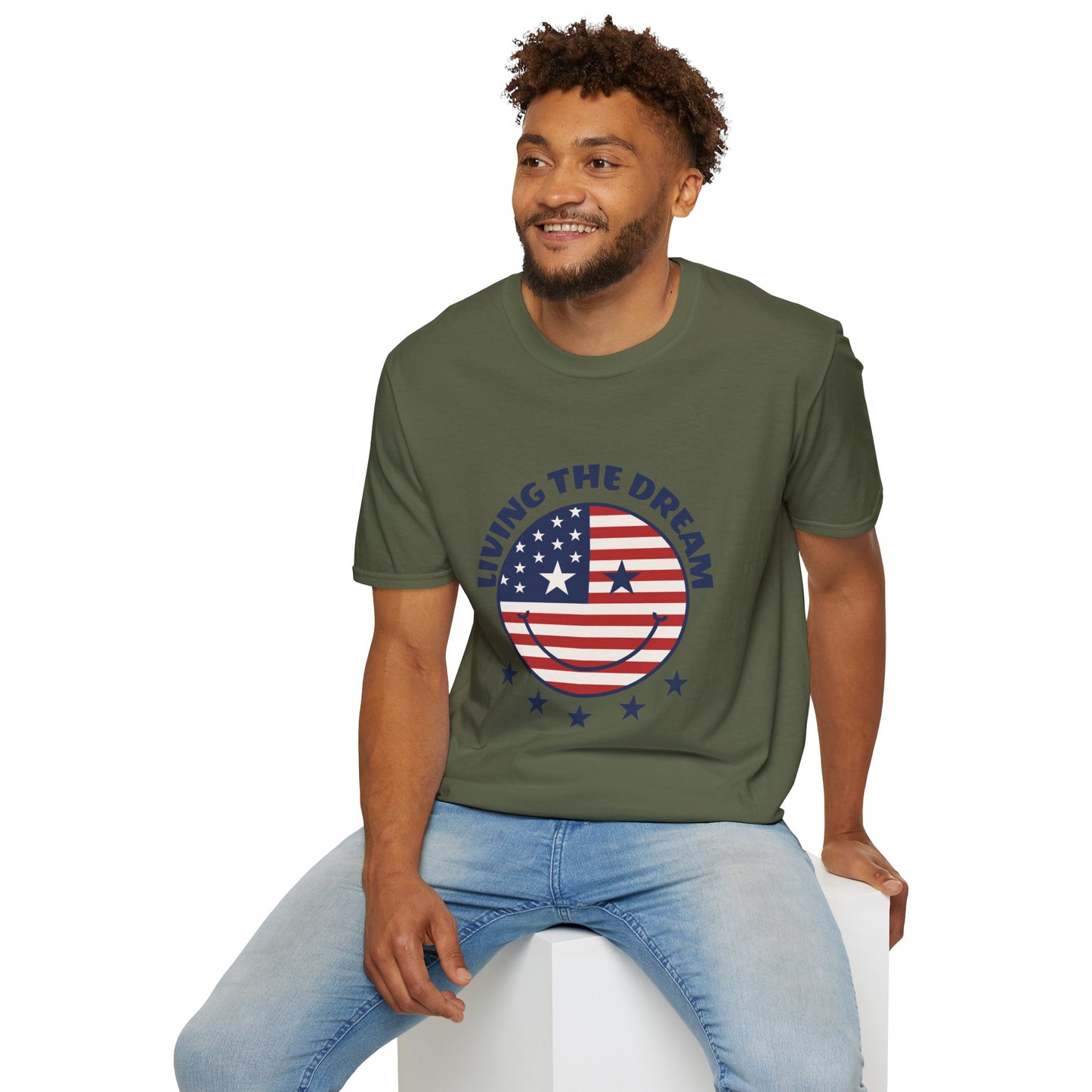 Living the Dream American Flag T-Shirt