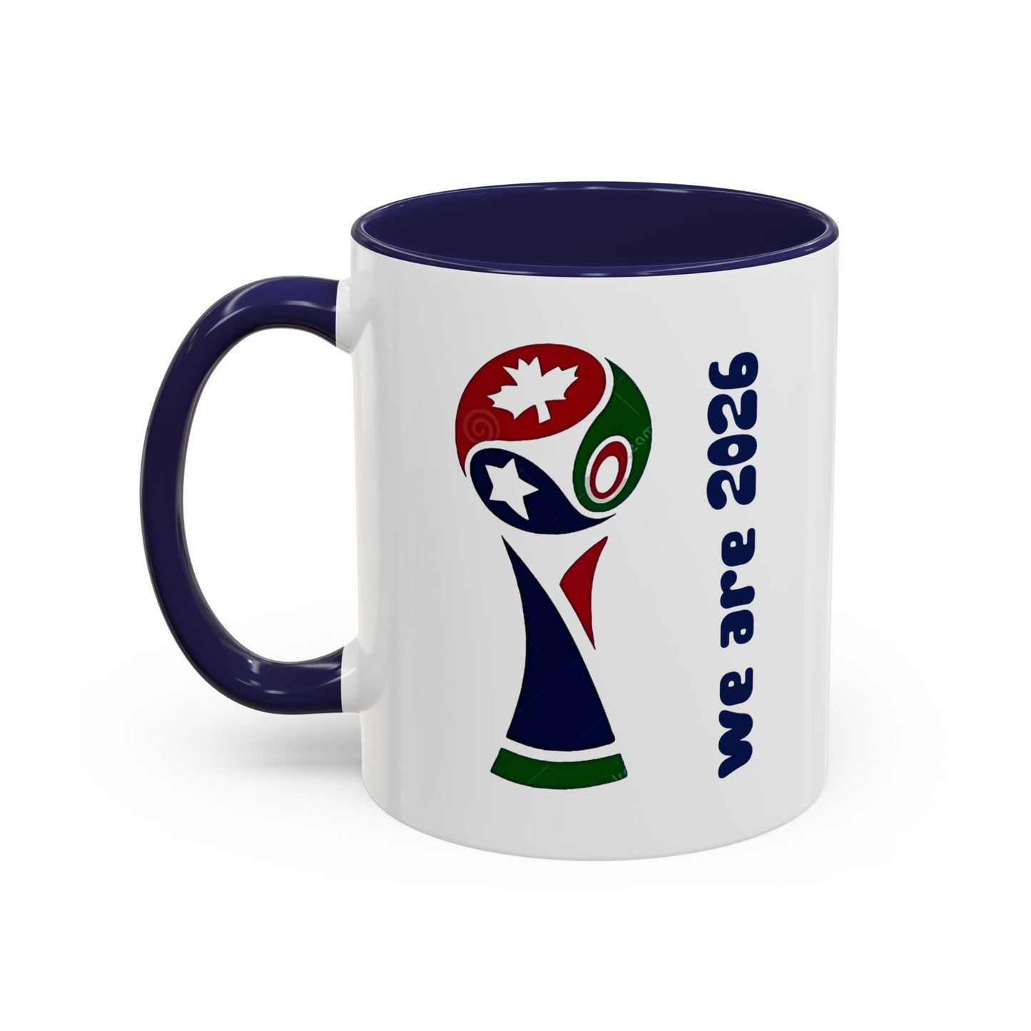 World Cup 2026 Accent Coffee Mug — 'We Are 2026' Soccer Fan Gift
