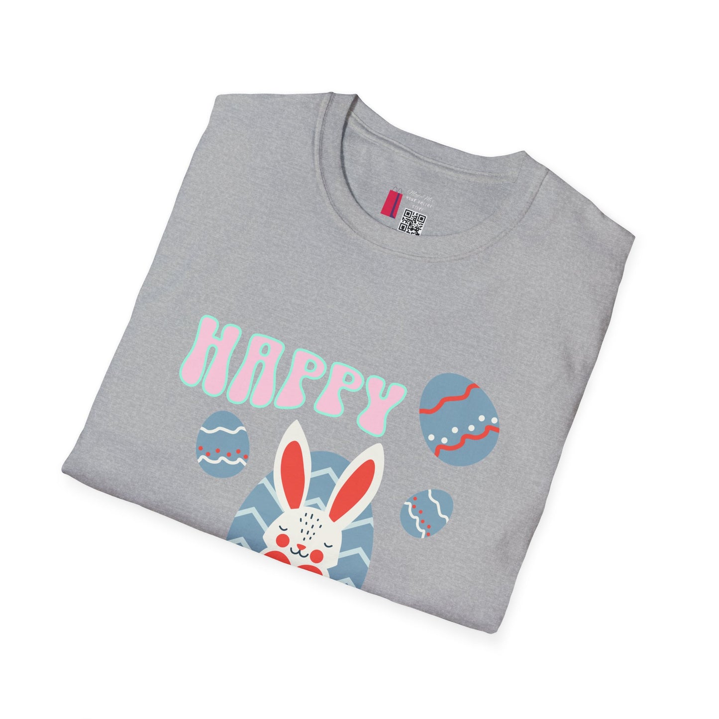 Happy Easter Bunny T-Shirt — Cute Pastel Easter Eggs Design