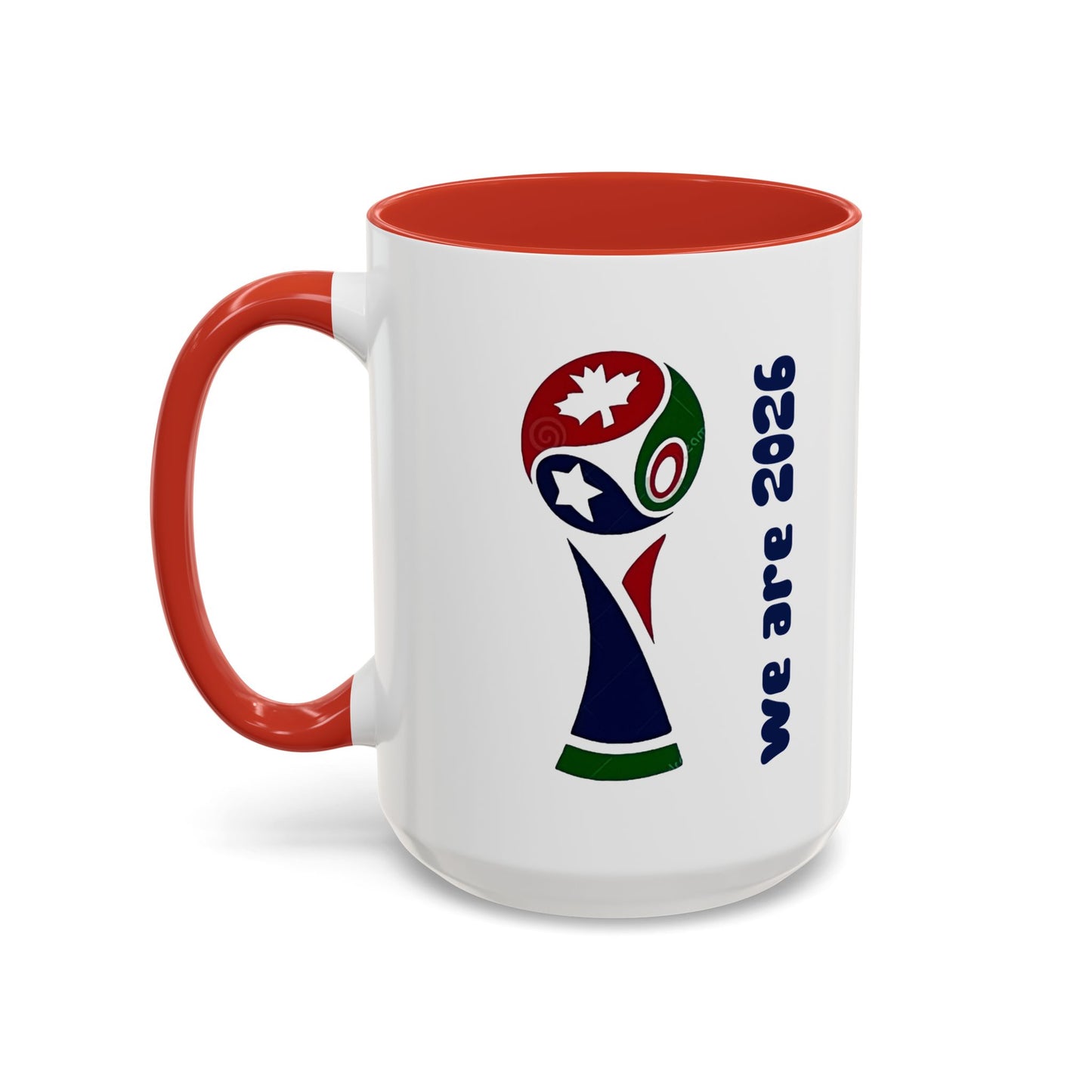 World Cup 2026 Accent Coffee Mug — 'We Are 2026' Soccer Fan Gift