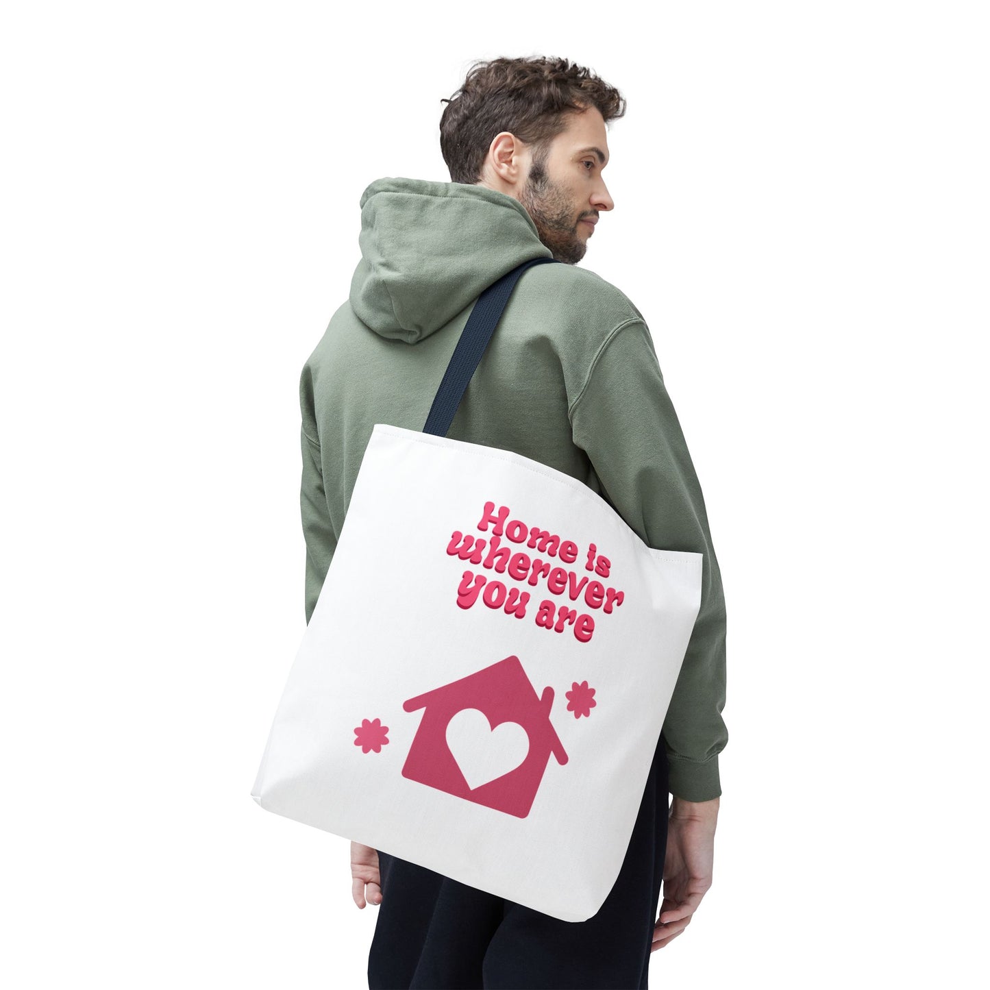 Valentine Love Tote Bag — Romantic Heart Print