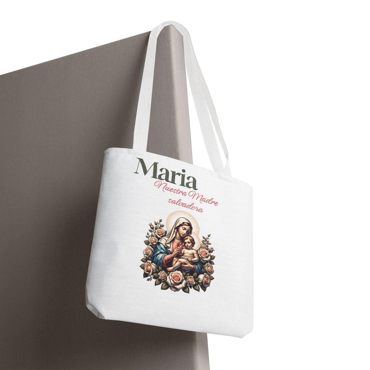 Faith Maria Jesus Tote Bag — Religious Faith All-Over Print Tote