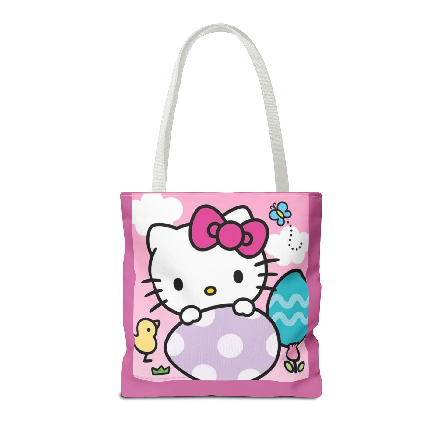 Hello Kitty Easter Tote Bag — Cute Pink Bunny & Egg Spring Shopper
