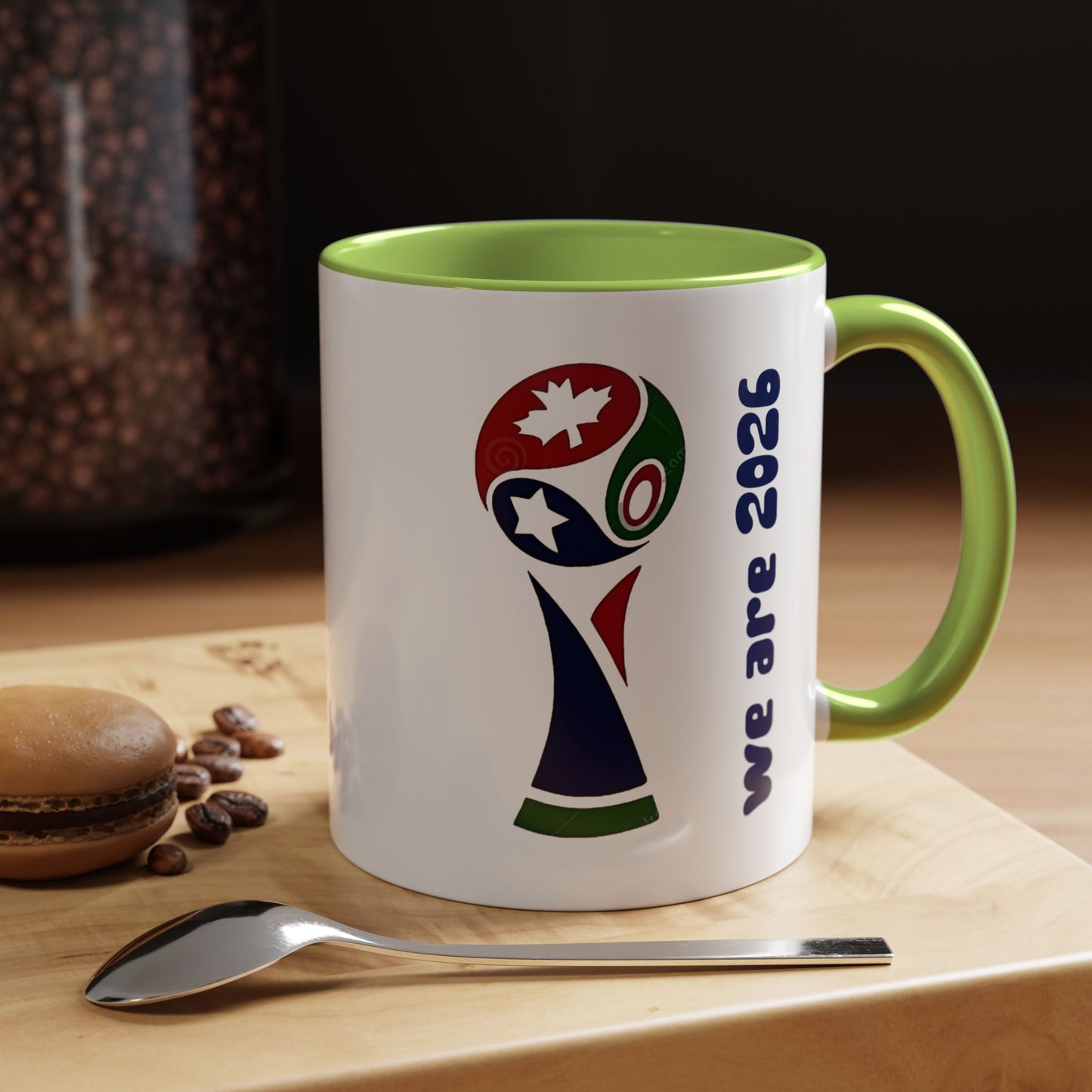 World Cup 2026 Accent Coffee Mug — 'We Are 2026' Soccer Fan Gift