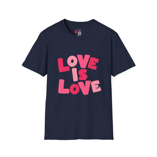 T-Shirt — "Love Is Love" Retro Pink Pride Tee