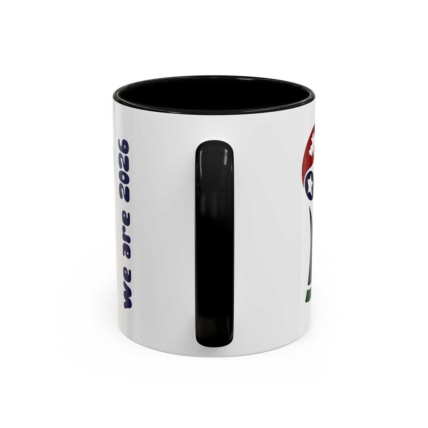 World Cup 2026 Accent Coffee Mug — 'We Are 2026' Soccer Fan Gift