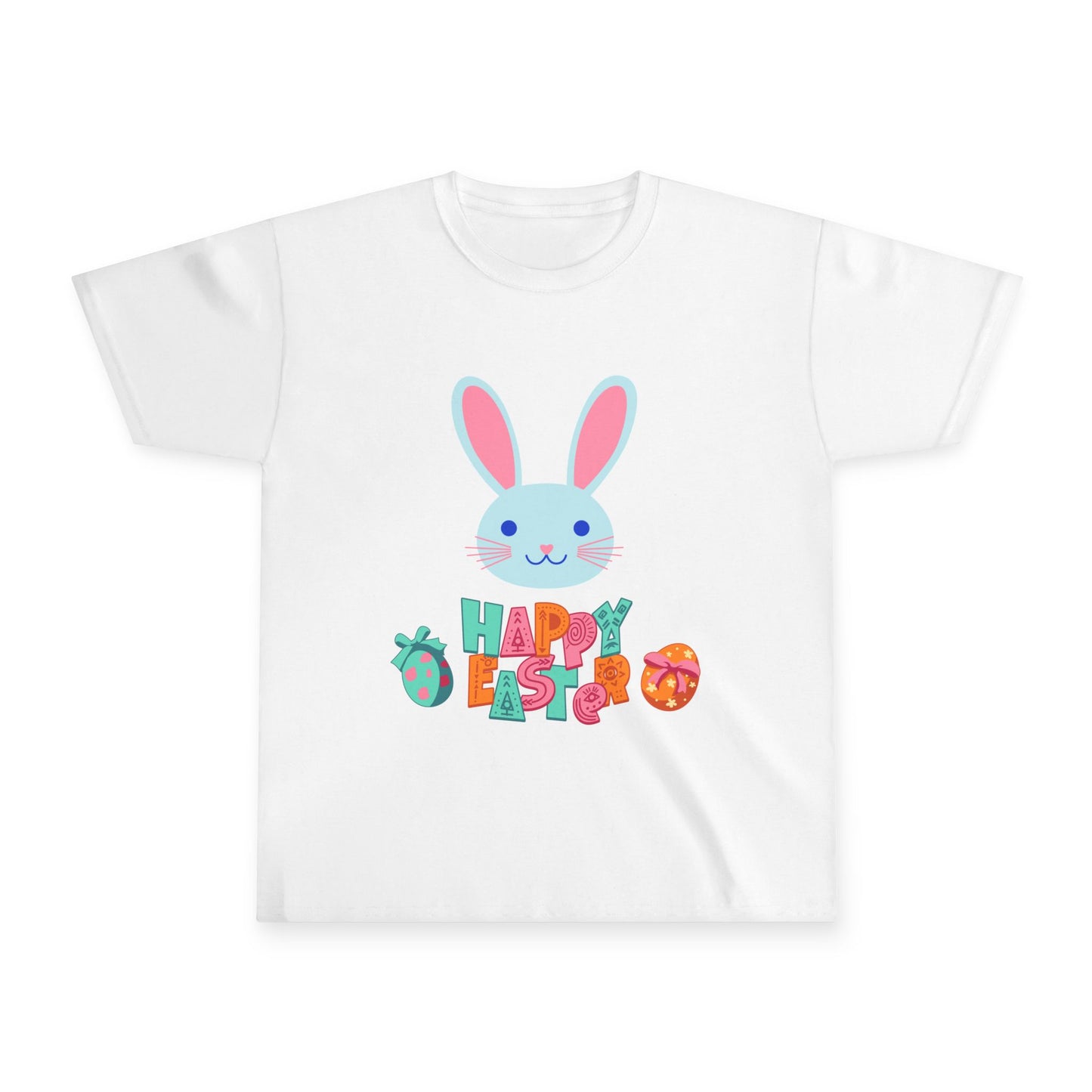 Kids' Happy Easter Bunny T-Shirt — Cute Pastel Easter Egg Design