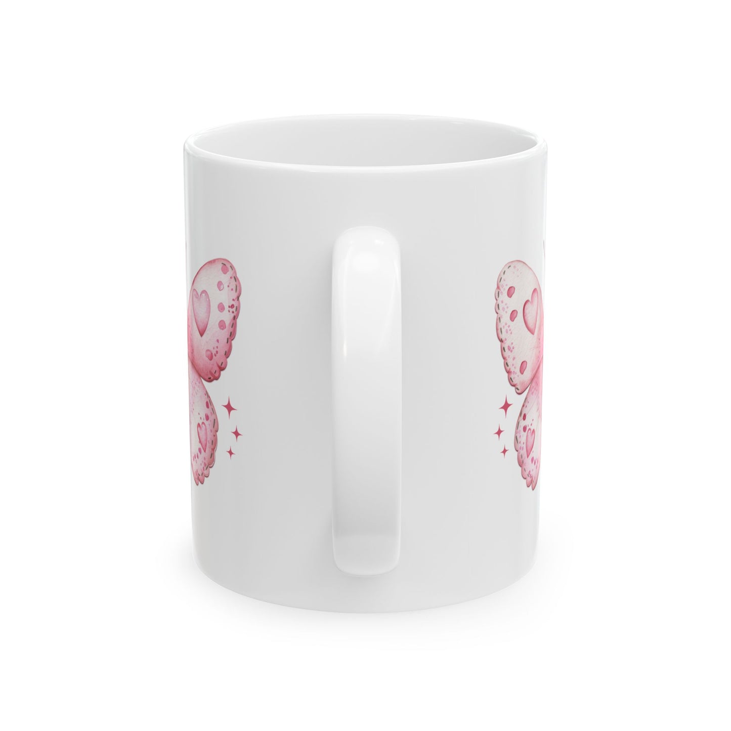 Pink Heart Balloon Ceramic Mug — Cute Valentine’s Day Coffee Cup (11oz/15oz)