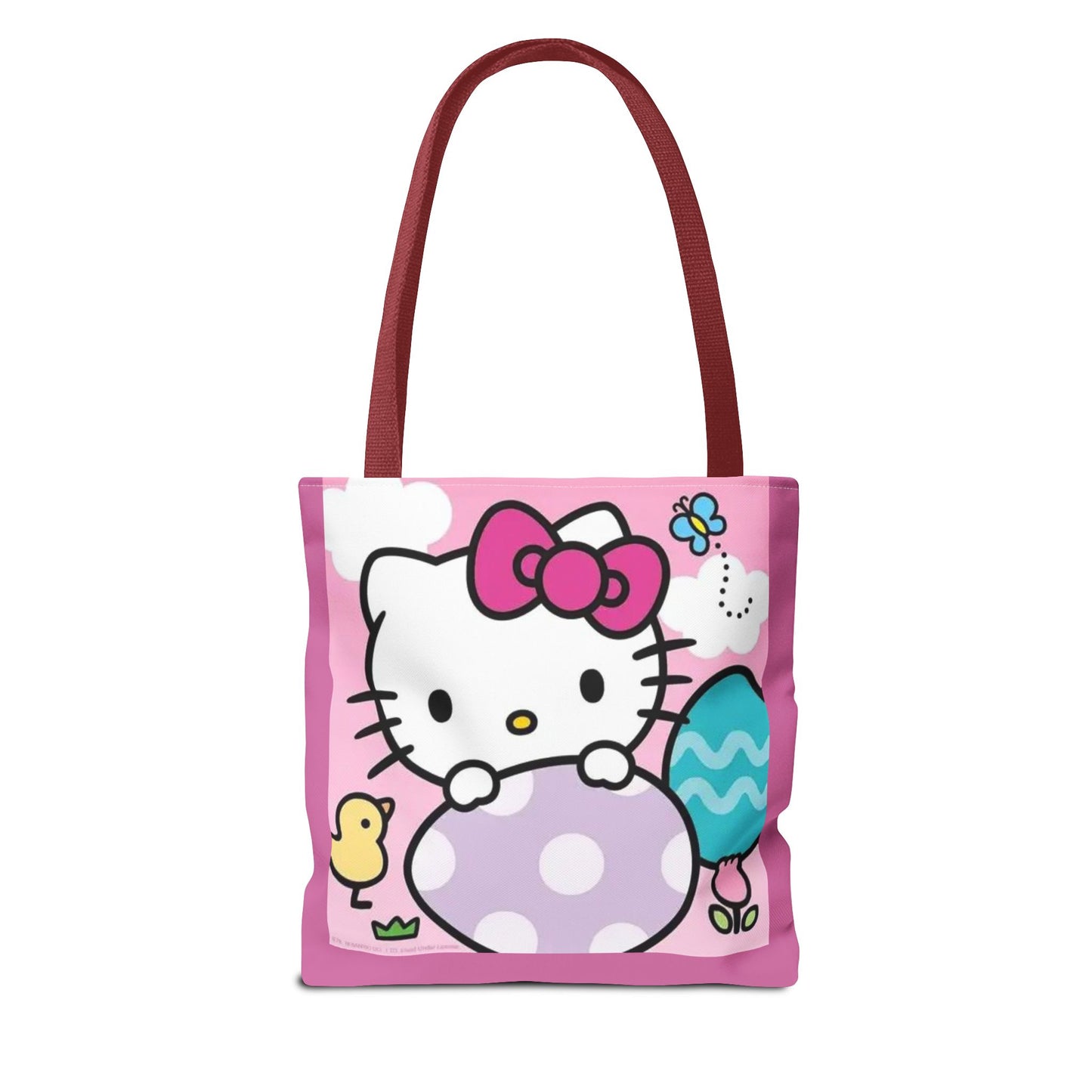 Hello Kitty Easter Tote Bag — Cute Pink Bunny & Egg Spring Shopper