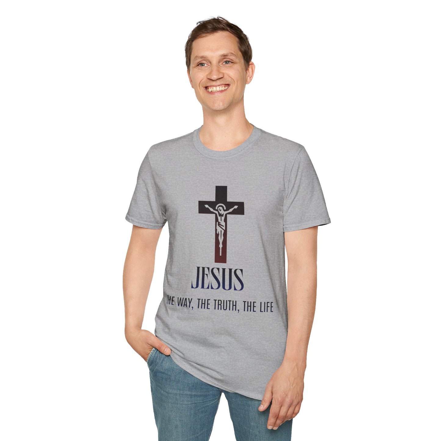 Jesus Cross T-Shirt — "The Way, The Truth, The Life" Christian Tee