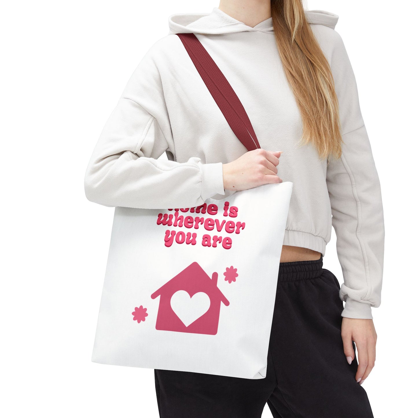 Valentine Love Tote Bag — Romantic Heart Print
