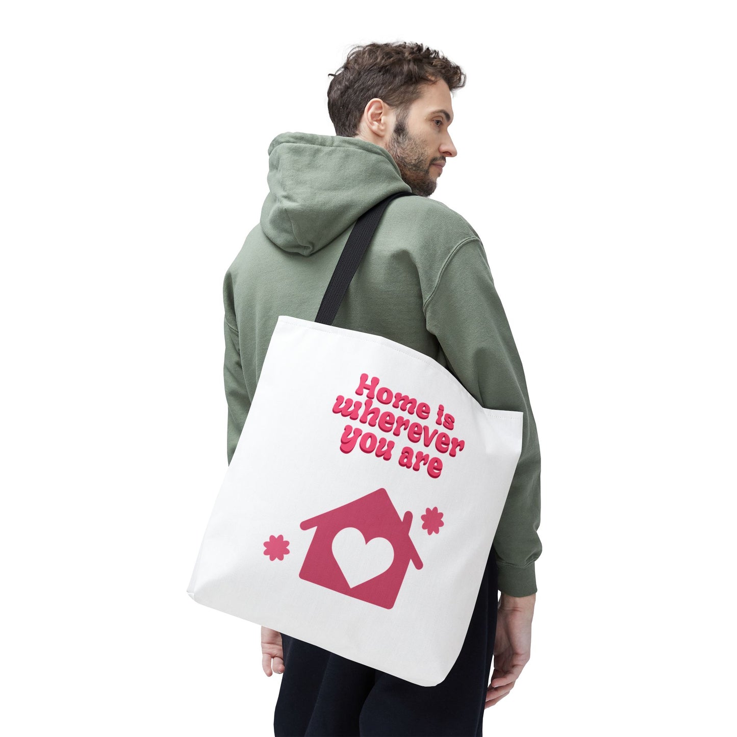 Valentine Love Tote Bag — Romantic Heart Print