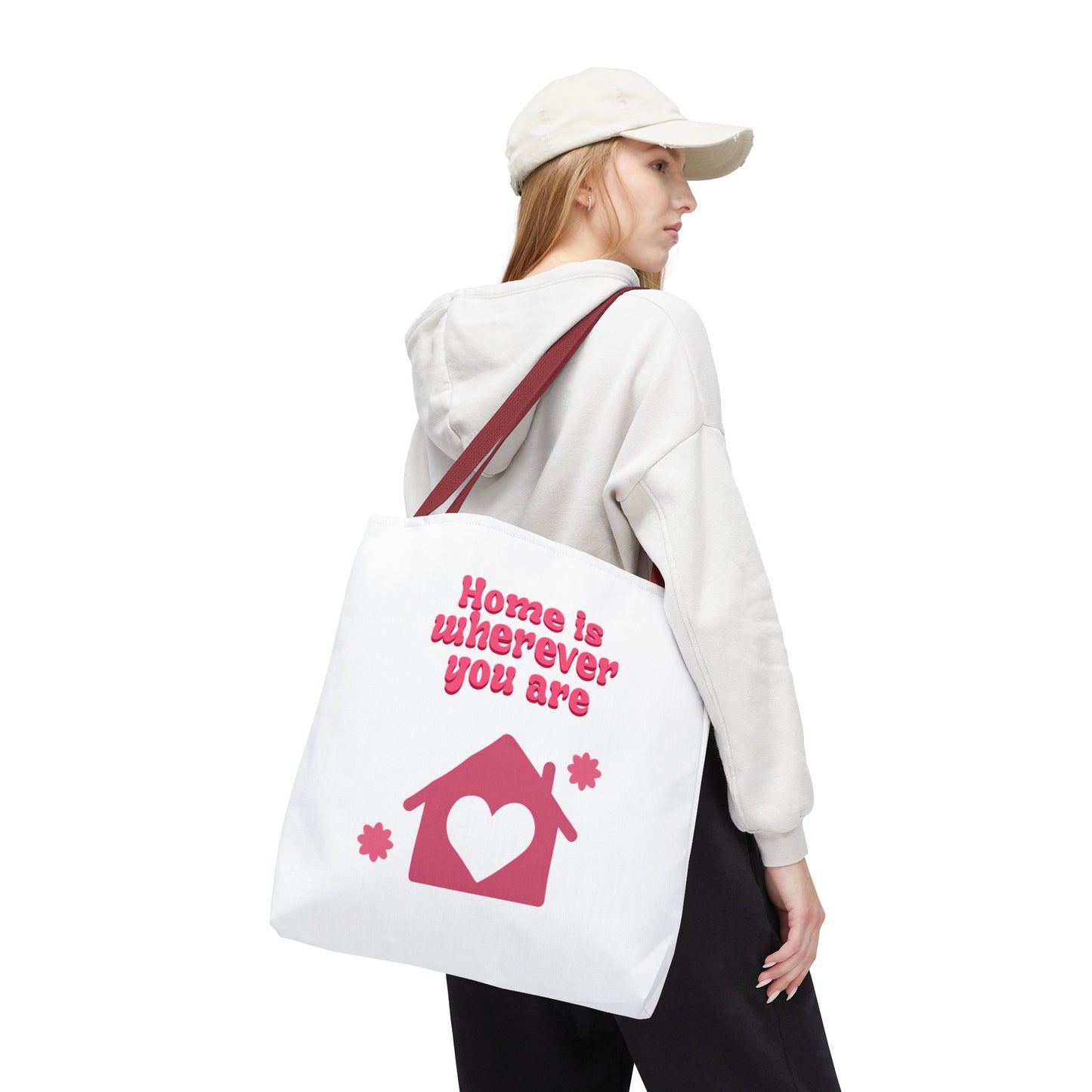 Valentine Love Tote Bag — Romantic Heart Print
