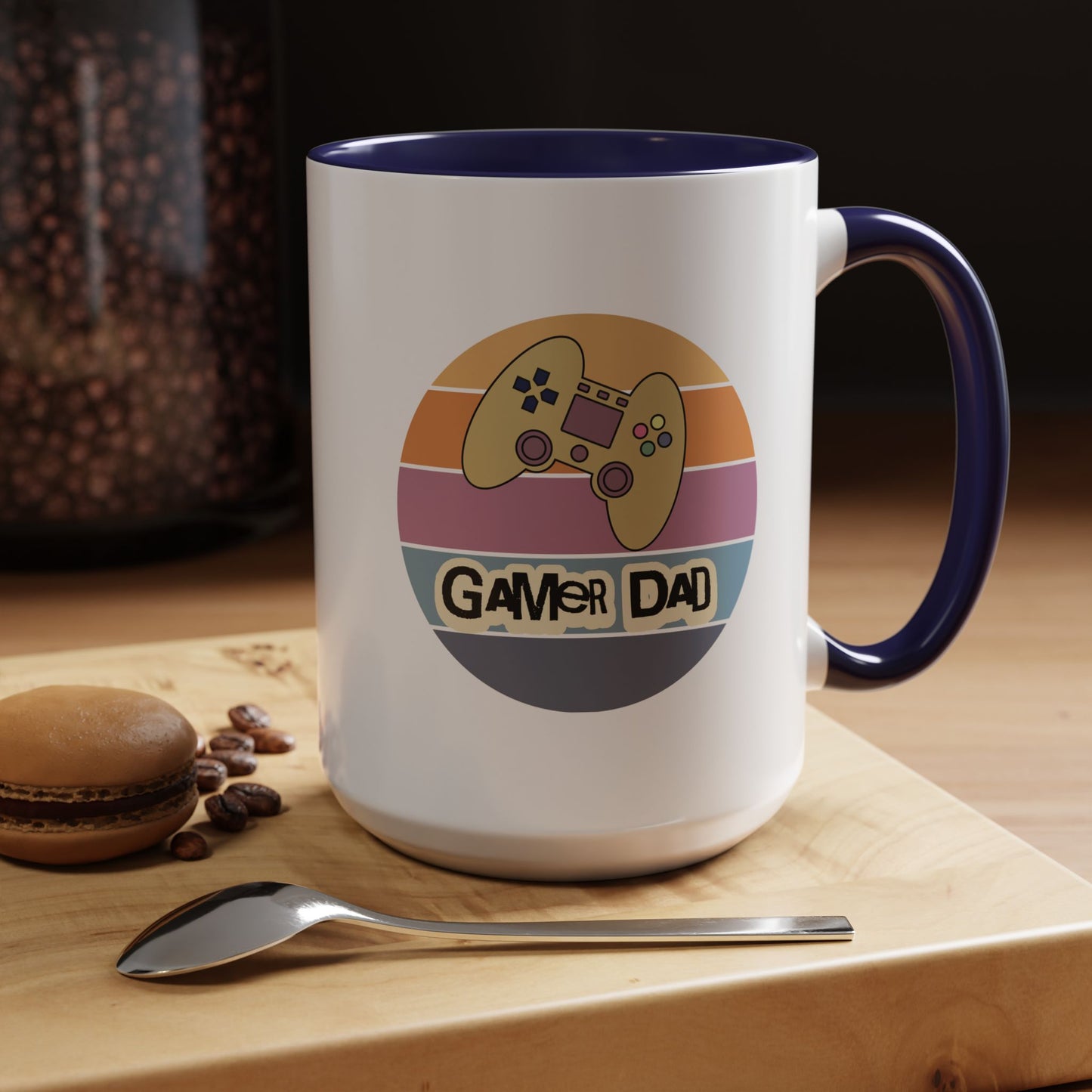 Gamer Dad Coffee Mug — Retro Controller Accent Mug (11/15 oz)