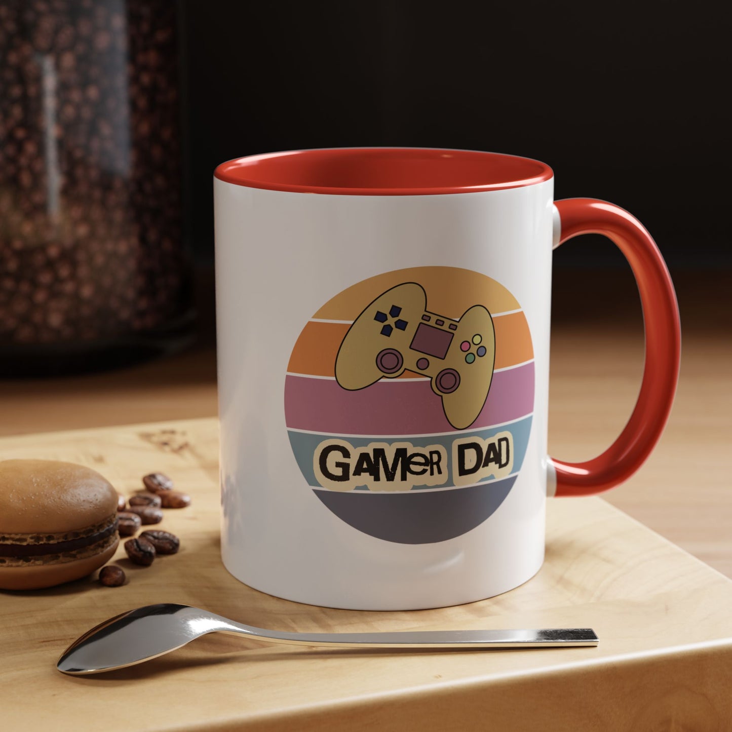 Gamer Dad Coffee Mug — Retro Controller Accent Mug (11/15 oz)