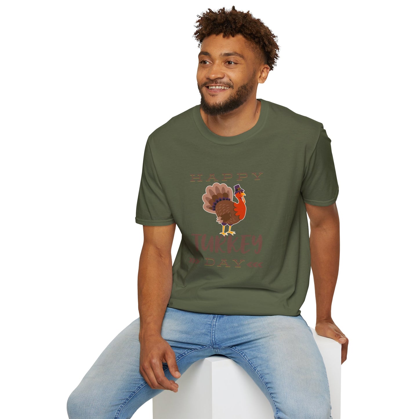 Thanksgiving Unisex Softstyle T-Shirt - Festive Fall Holiday Design