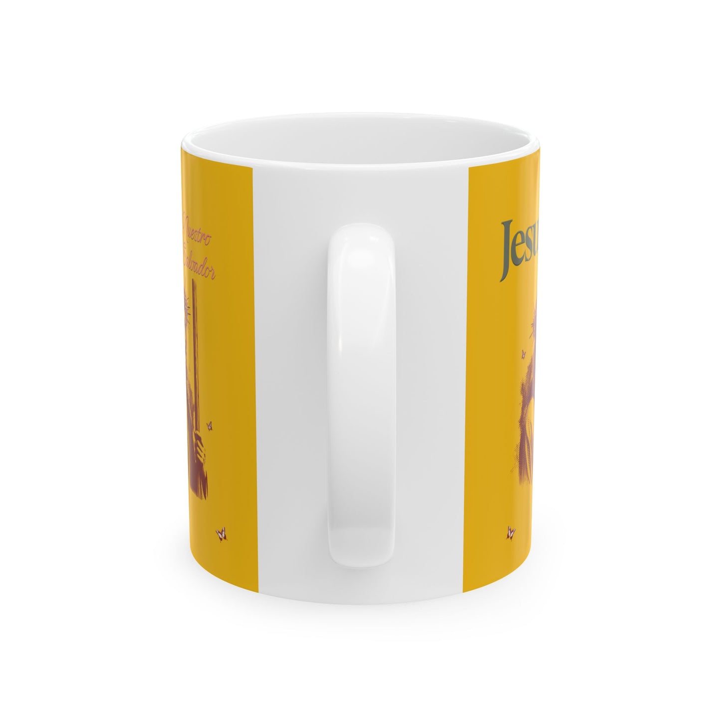 Jesus Loves Me Yellow Inspirational Ceramic Mug (11oz, 15oz)