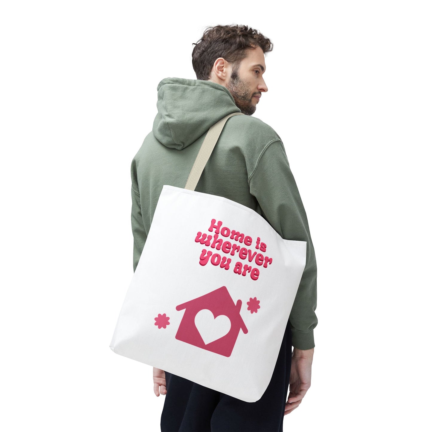Valentine Love Tote Bag — Romantic Heart Print
