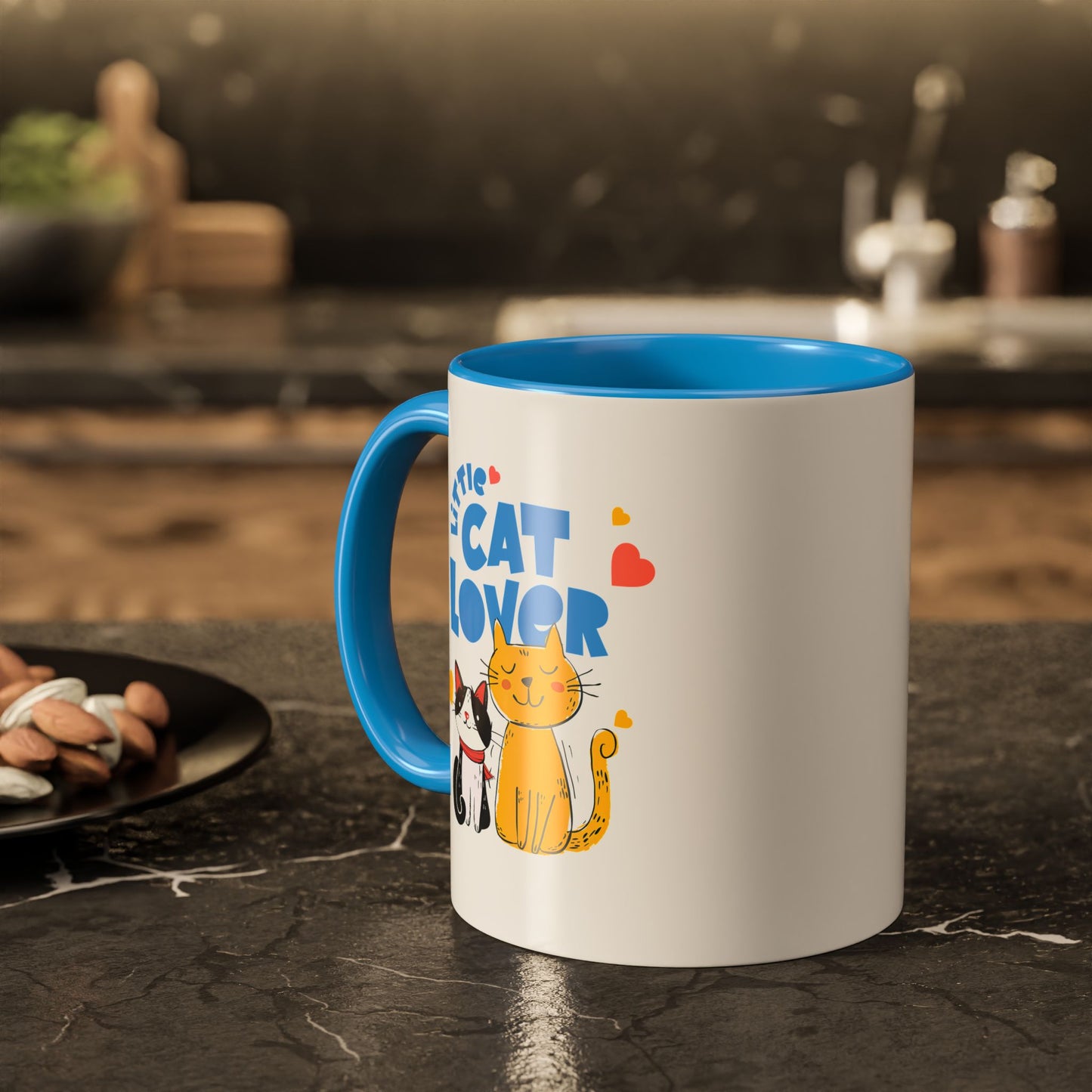 Cat Lover Mug — Colorful 11oz/15oz Ceramic Coffee Cup (Little Cat Lover Design)