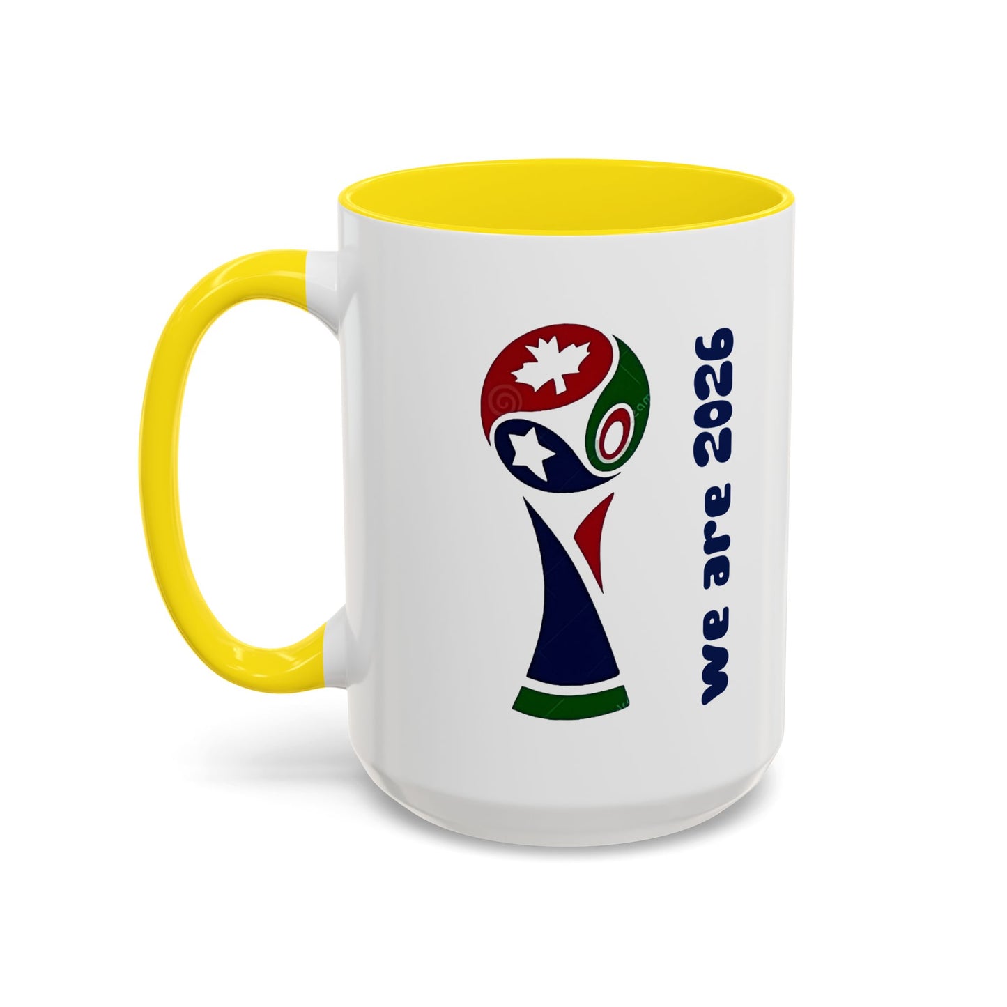 World Cup 2026 Accent Coffee Mug — 'We Are 2026' Soccer Fan Gift