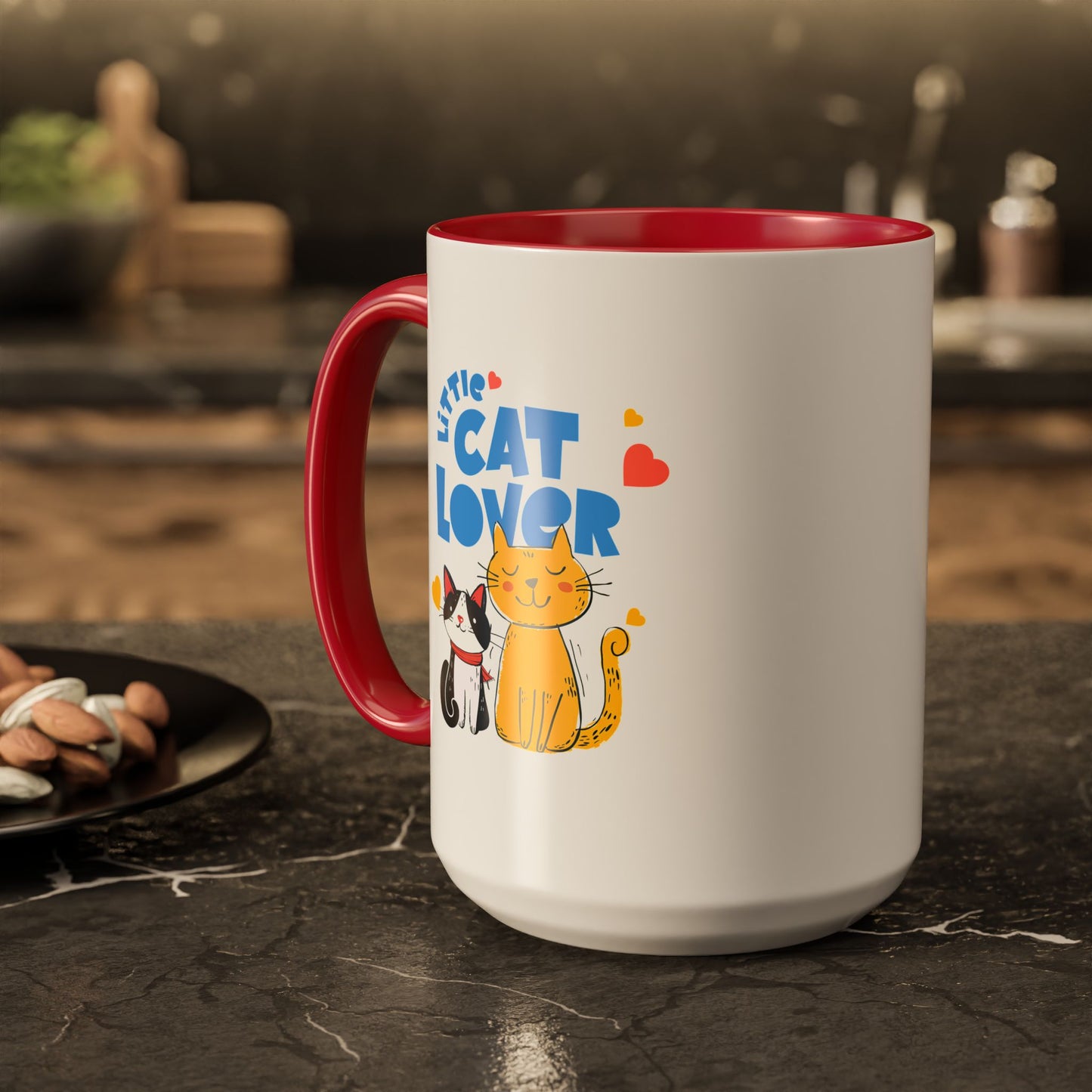 Cat Lover Mug — Colorful 11oz/15oz Ceramic Coffee Cup (Little Cat Lover Design)