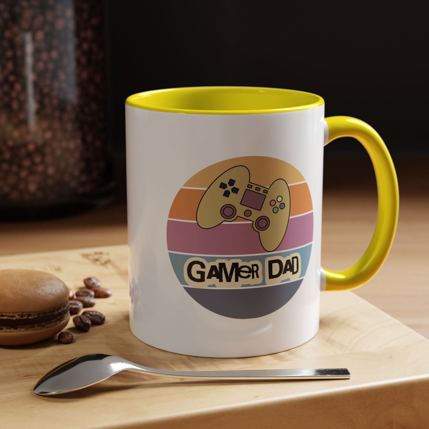 Gamer Dad Coffee Mug — Retro Controller Accent Mug (11/15 oz)