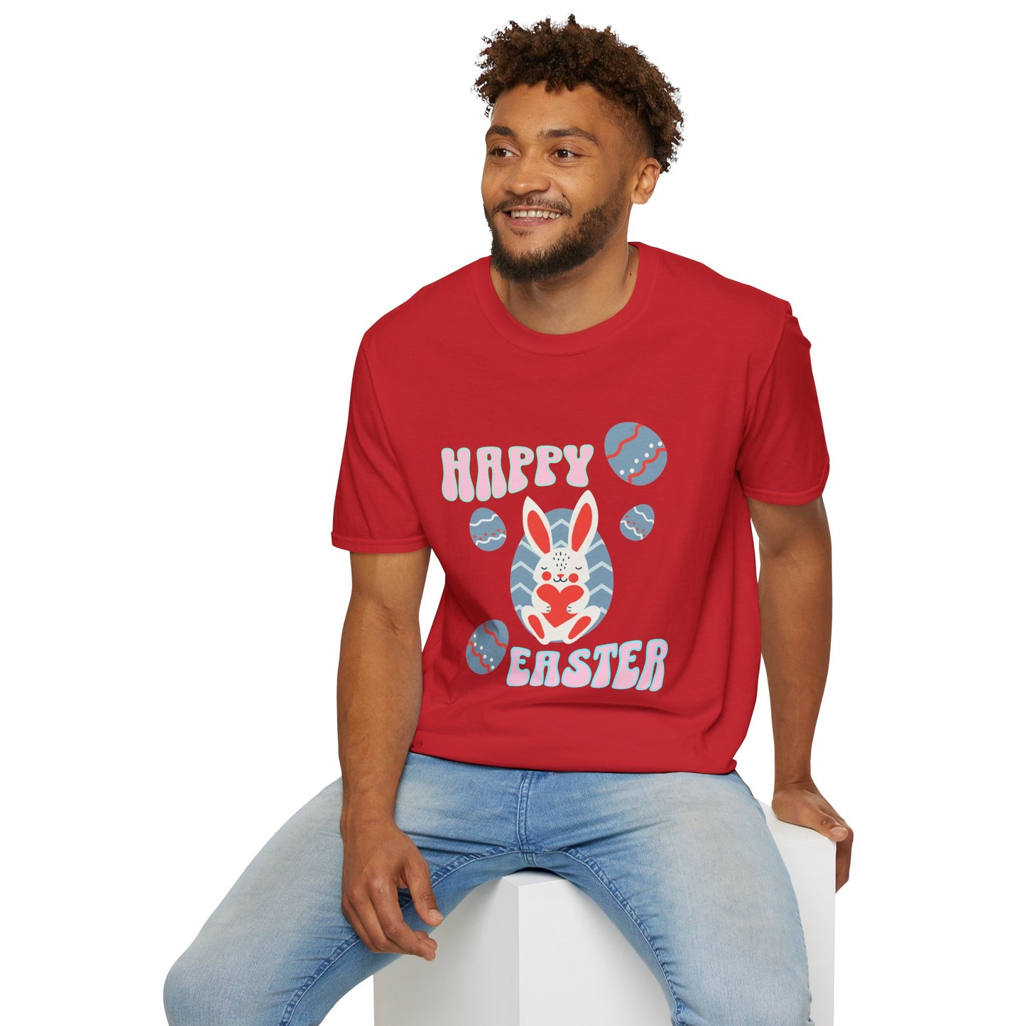 Happy Easter Bunny T-Shirt — Cute Pastel Easter Eggs Design