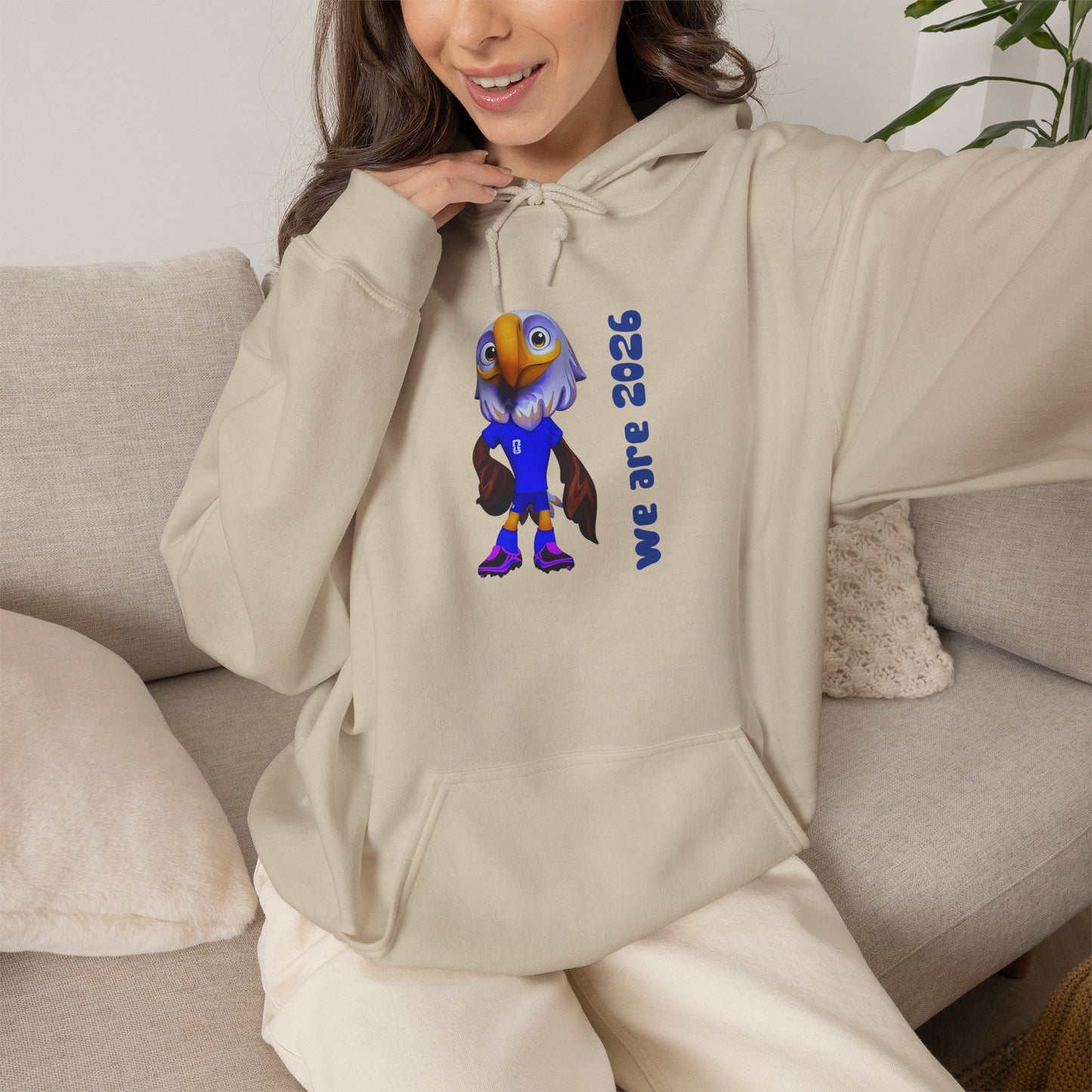 World Cup 2026 USA Eagle Mascot Hoodie — 'We Are 2026' Graphic Pullover