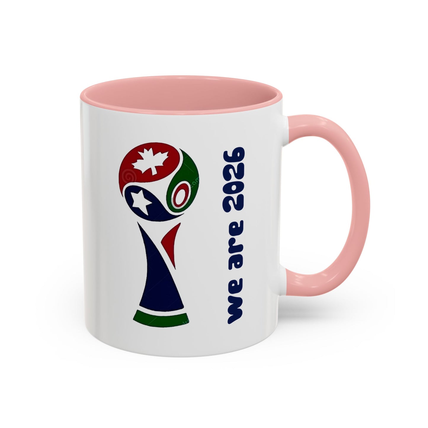 World Cup 2026 Accent Coffee Mug — 'We Are 2026' Soccer Fan Gift