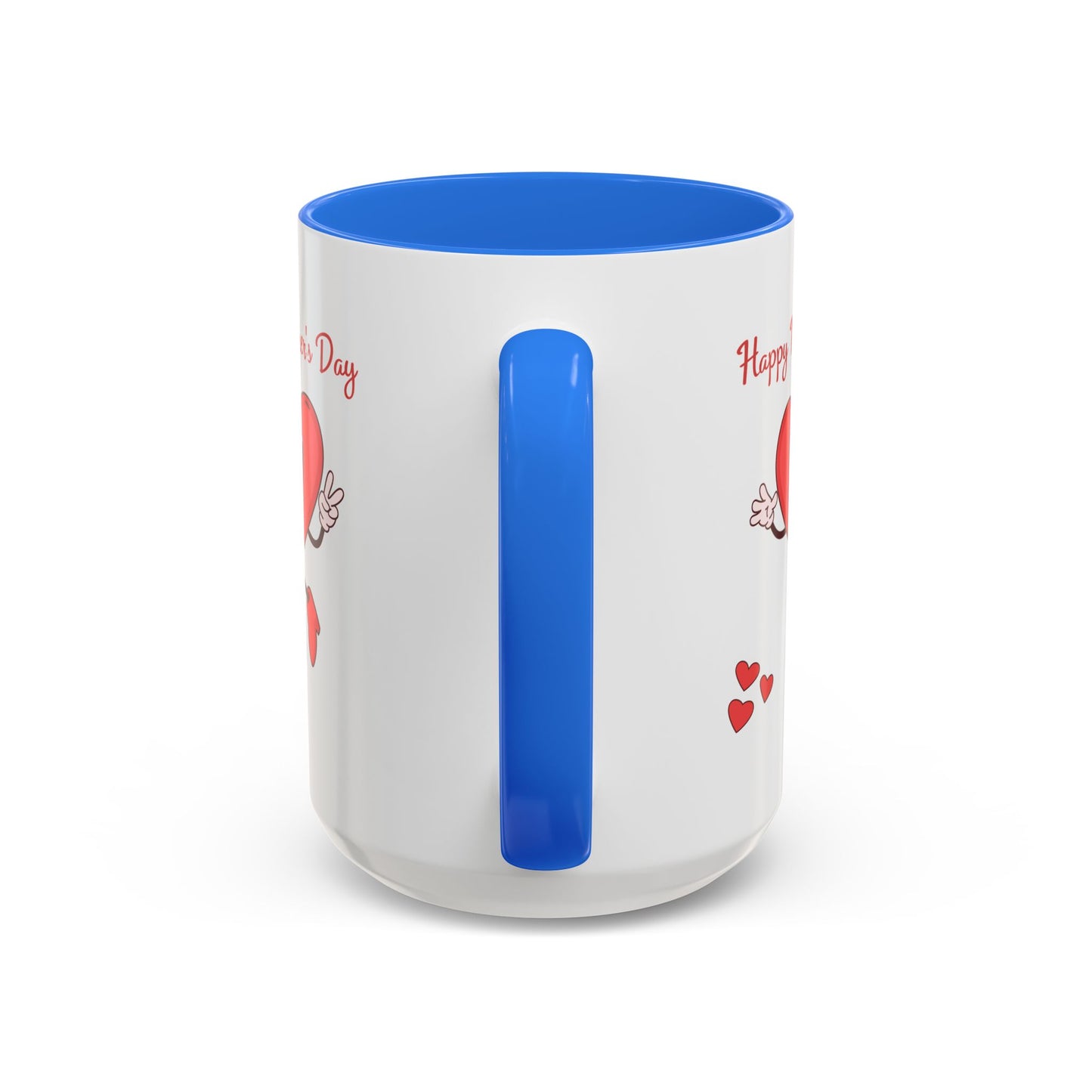 Happy Mother's Day Heart Mug — Cute Retro Heart Mom Coffee Cup (11oz, 15oz)