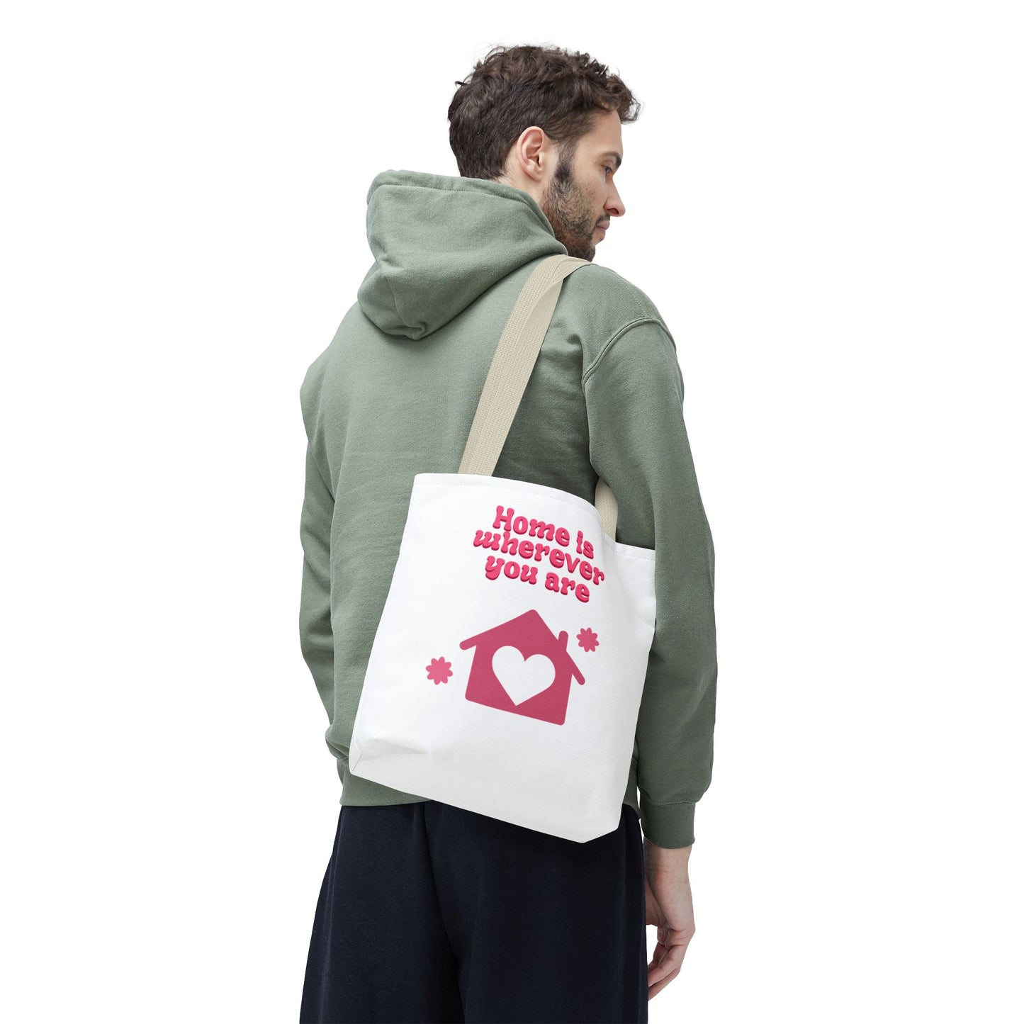 Valentine Love Tote Bag — Romantic Heart Print