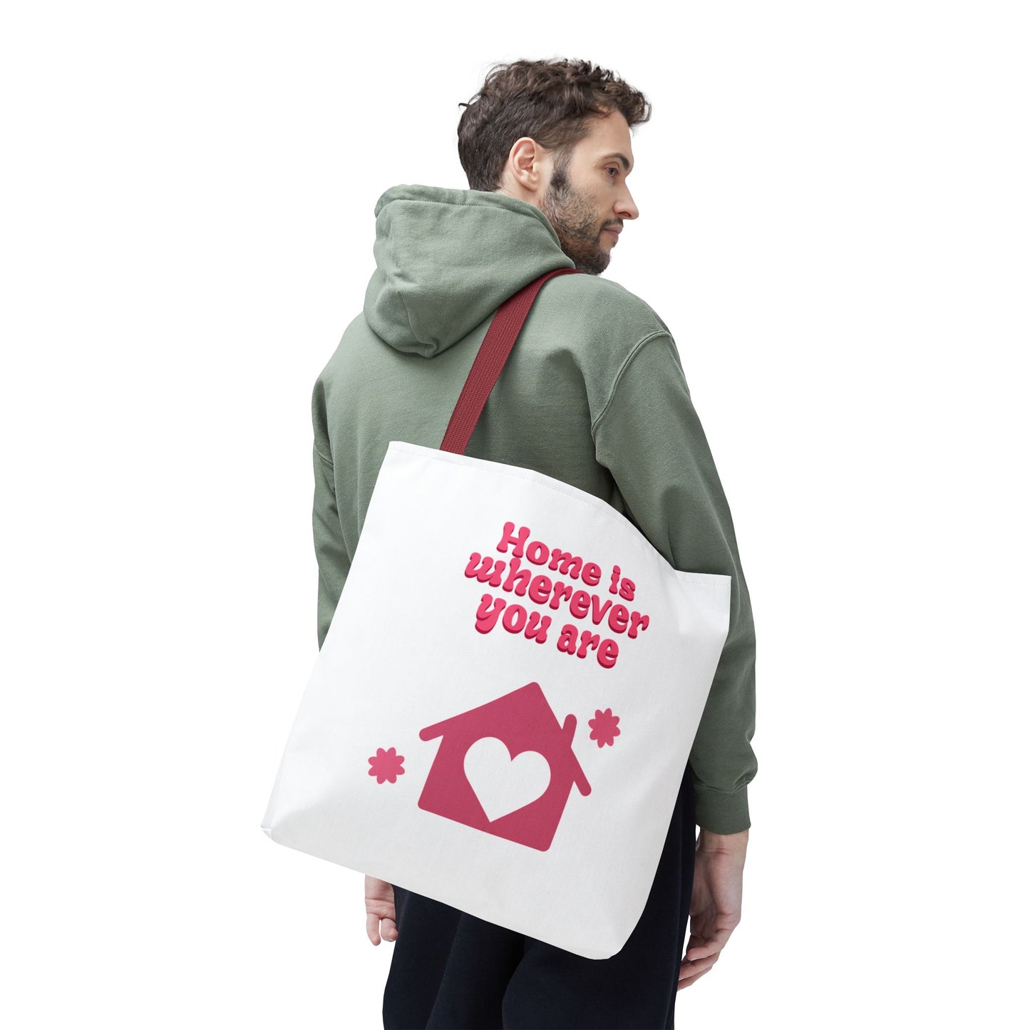 Valentine Love Tote Bag — Romantic Heart Print