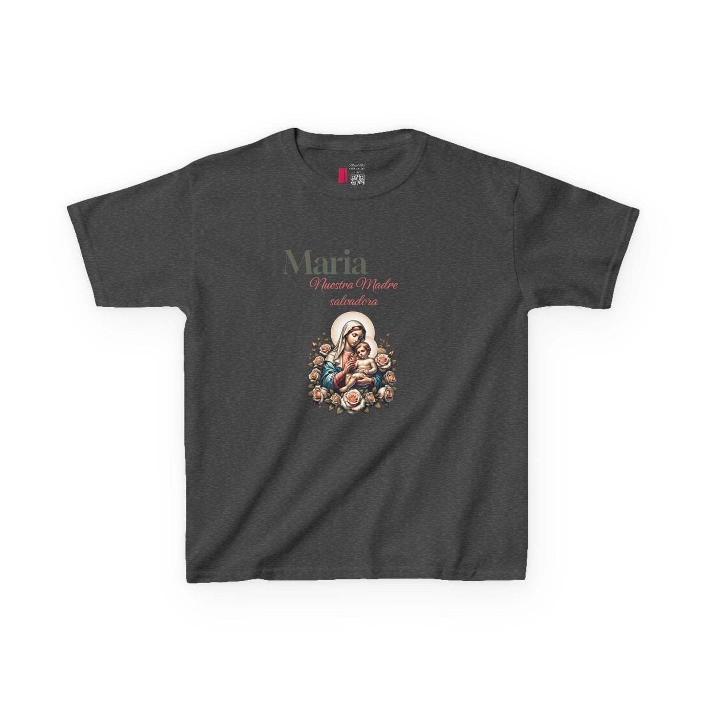 Kids Maria Virgen Faith T-Shirt — Religious Catholic Children's Tee