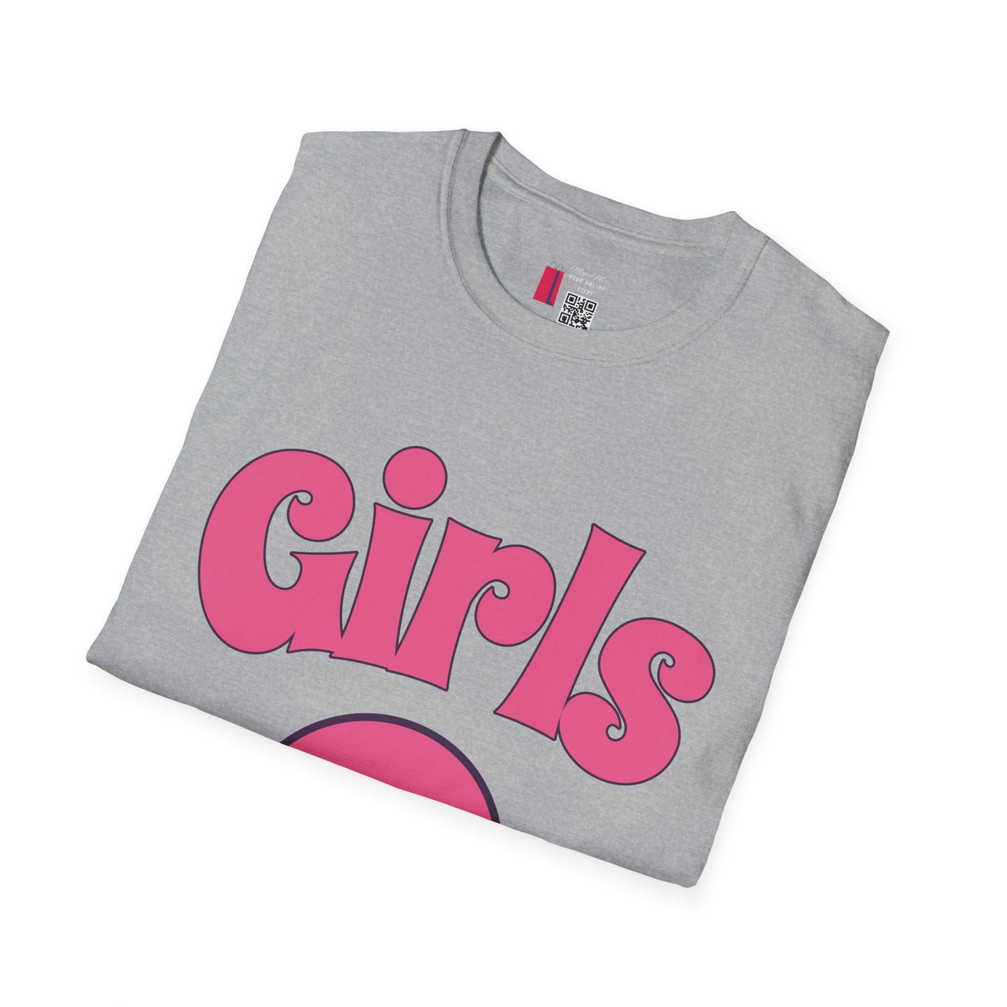 Girls Smiley T-Shirt — Retro Pink Graphic Tee