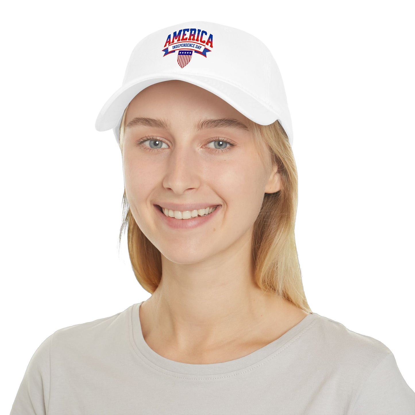 America Independence Day Low Profile Baseball Cap — Patriotic 4th of July Hat