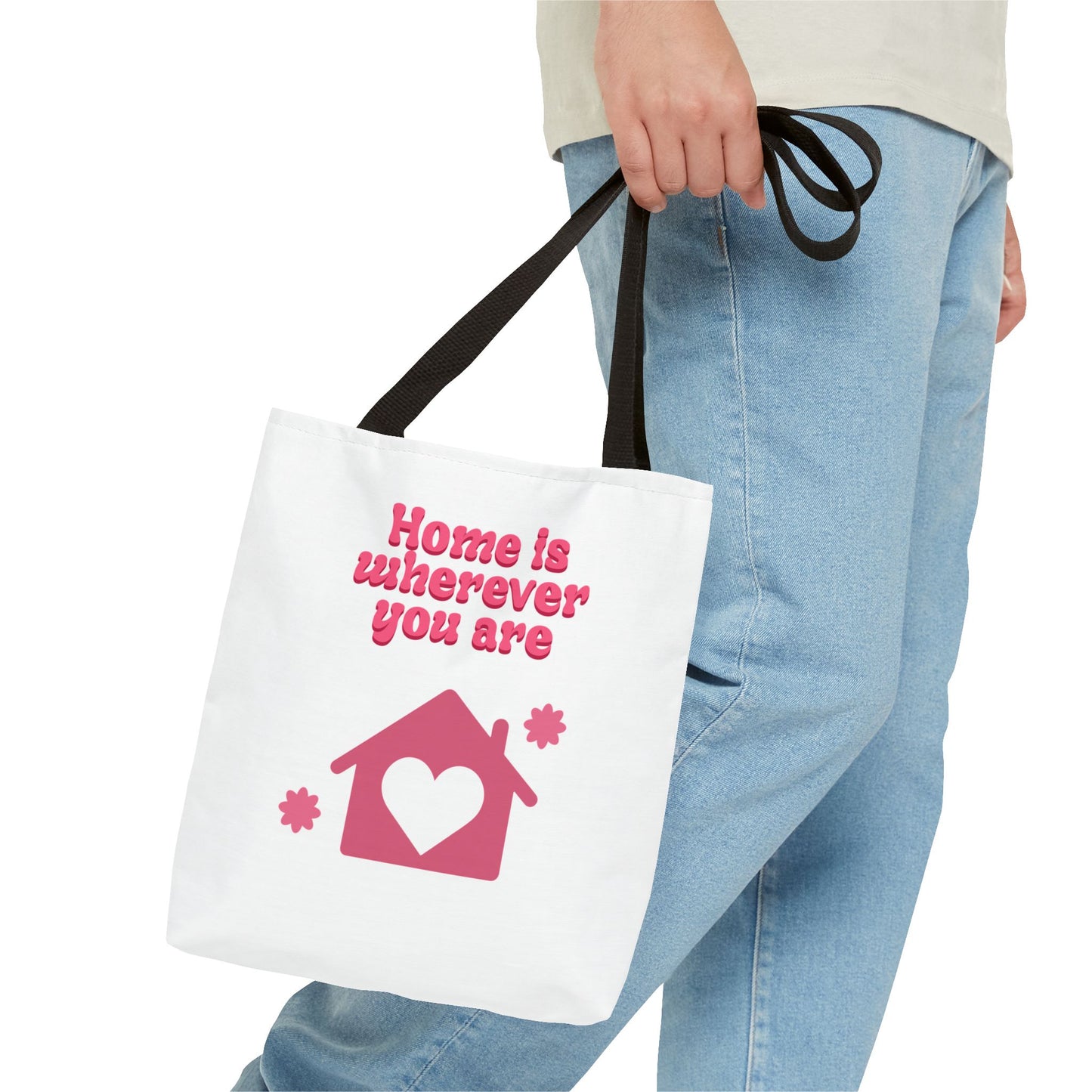 Valentine Love Tote Bag — Romantic Heart Print
