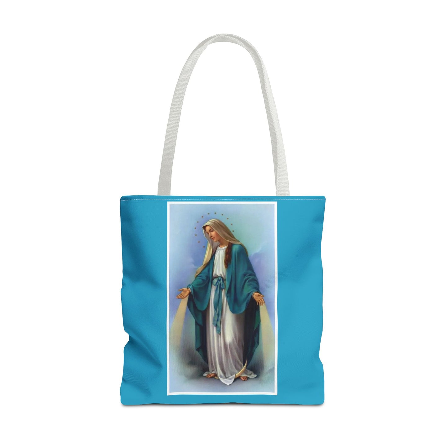 Virgin Mary Religious Tote Bag — Catholic Madonna AOP Shoulder Tote