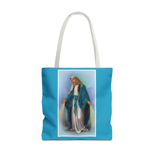 Virgin Mary Religious Tote Bag — Catholic Madonna AOP Shoulder Tote