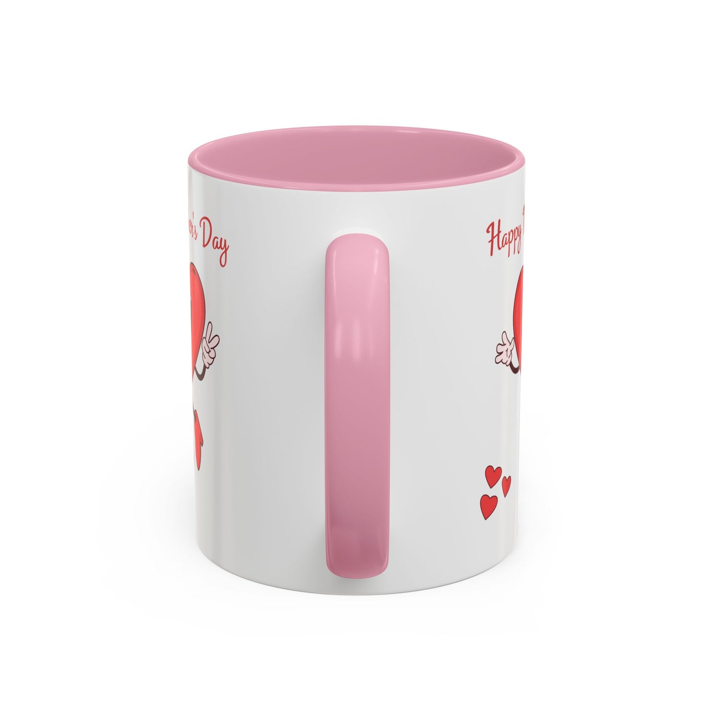 Happy Mother's Day Heart Mug — Cute Retro Heart Mom Coffee Cup (11oz, 15oz)