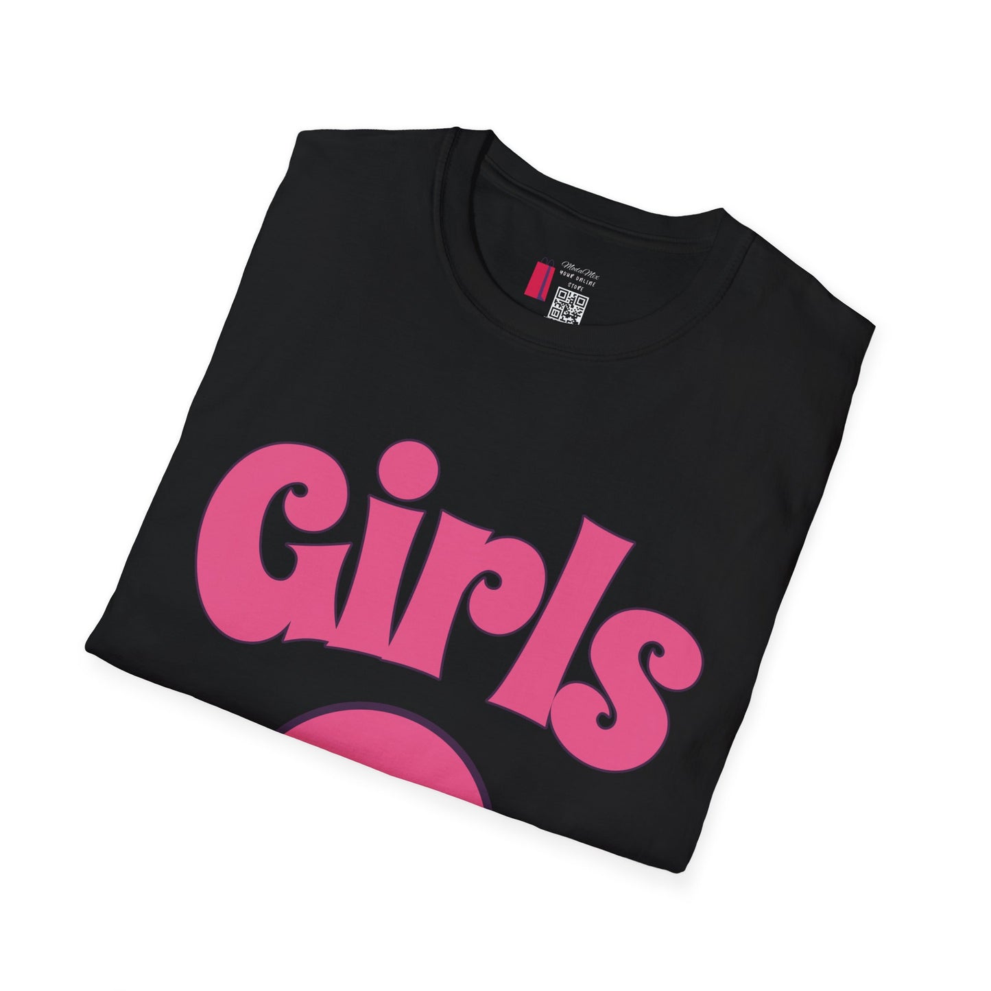 Girls Smiley T-Shirt — Retro Pink Graphic Tee