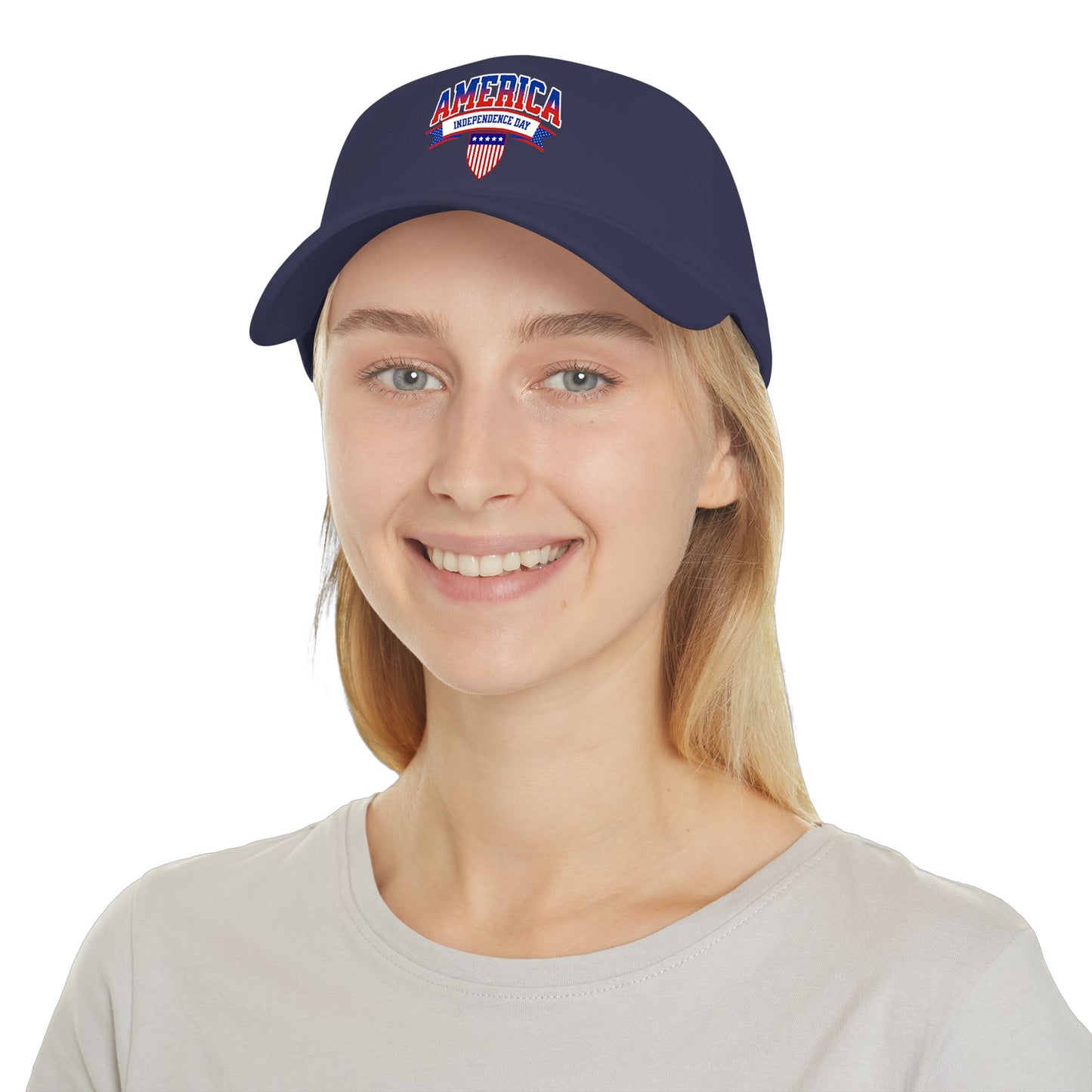 America Independence Day Low Profile Baseball Cap — Patriotic 4th of July Hat