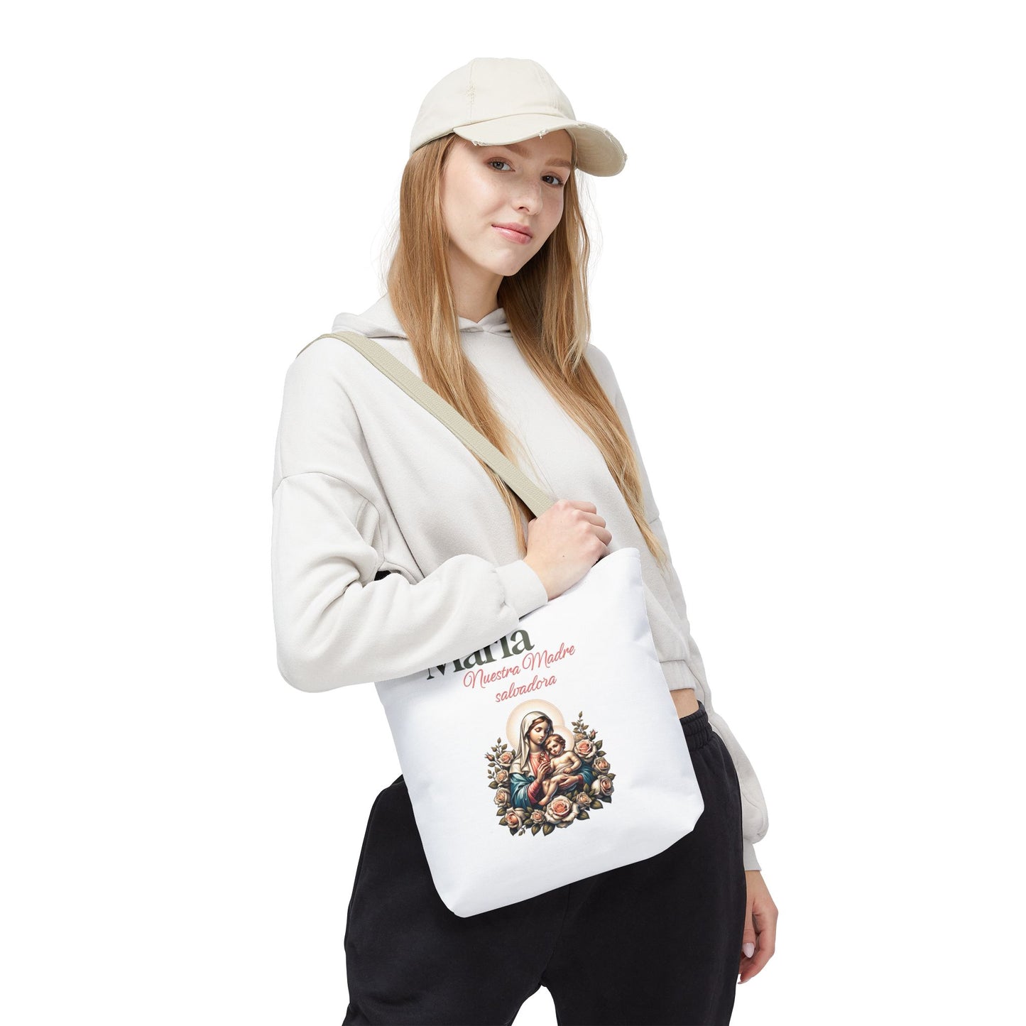 Faith Maria Jesus Tote Bag — Religious Faith All-Over Print Tote