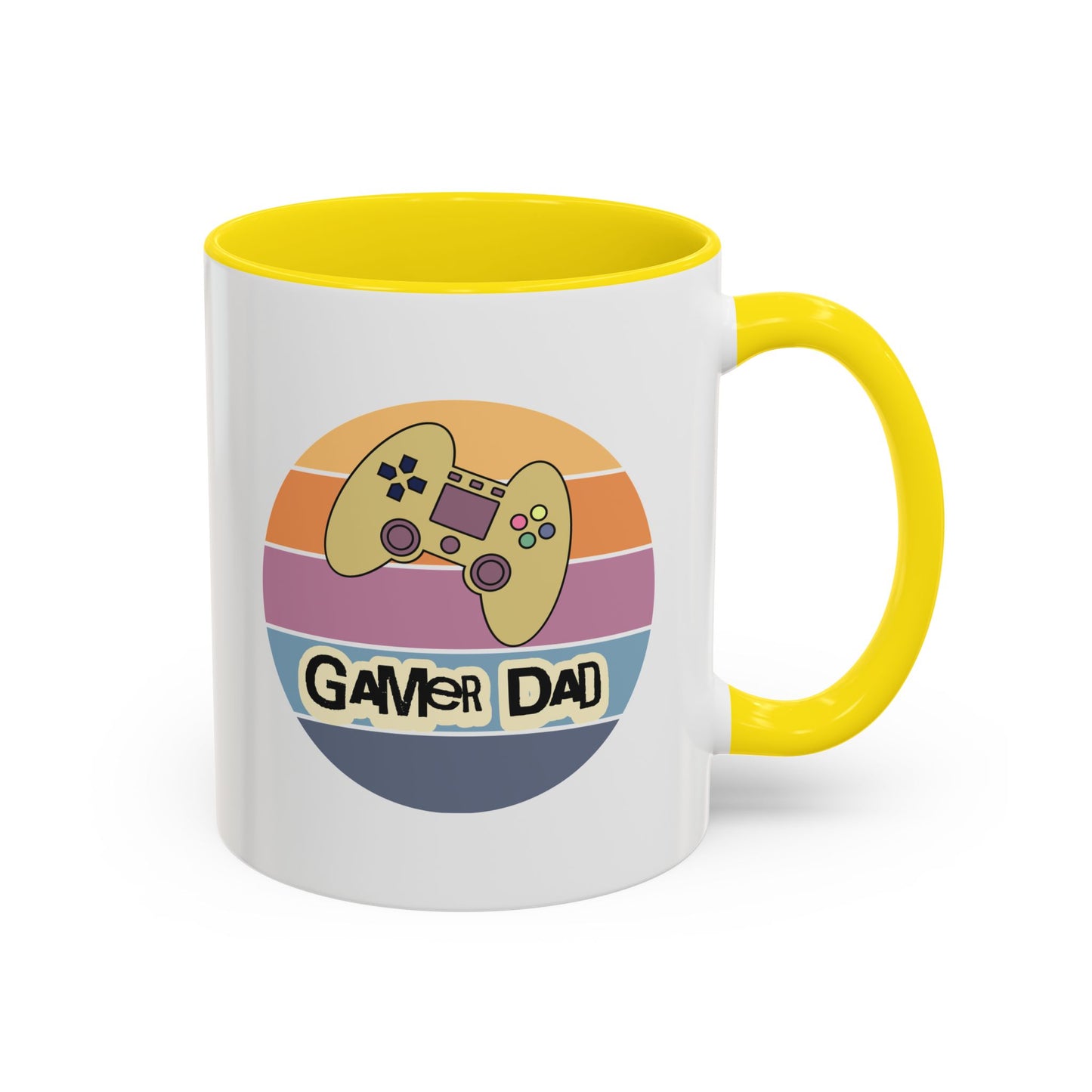 Gamer Dad Coffee Mug — Retro Controller Accent Mug (11/15 oz)