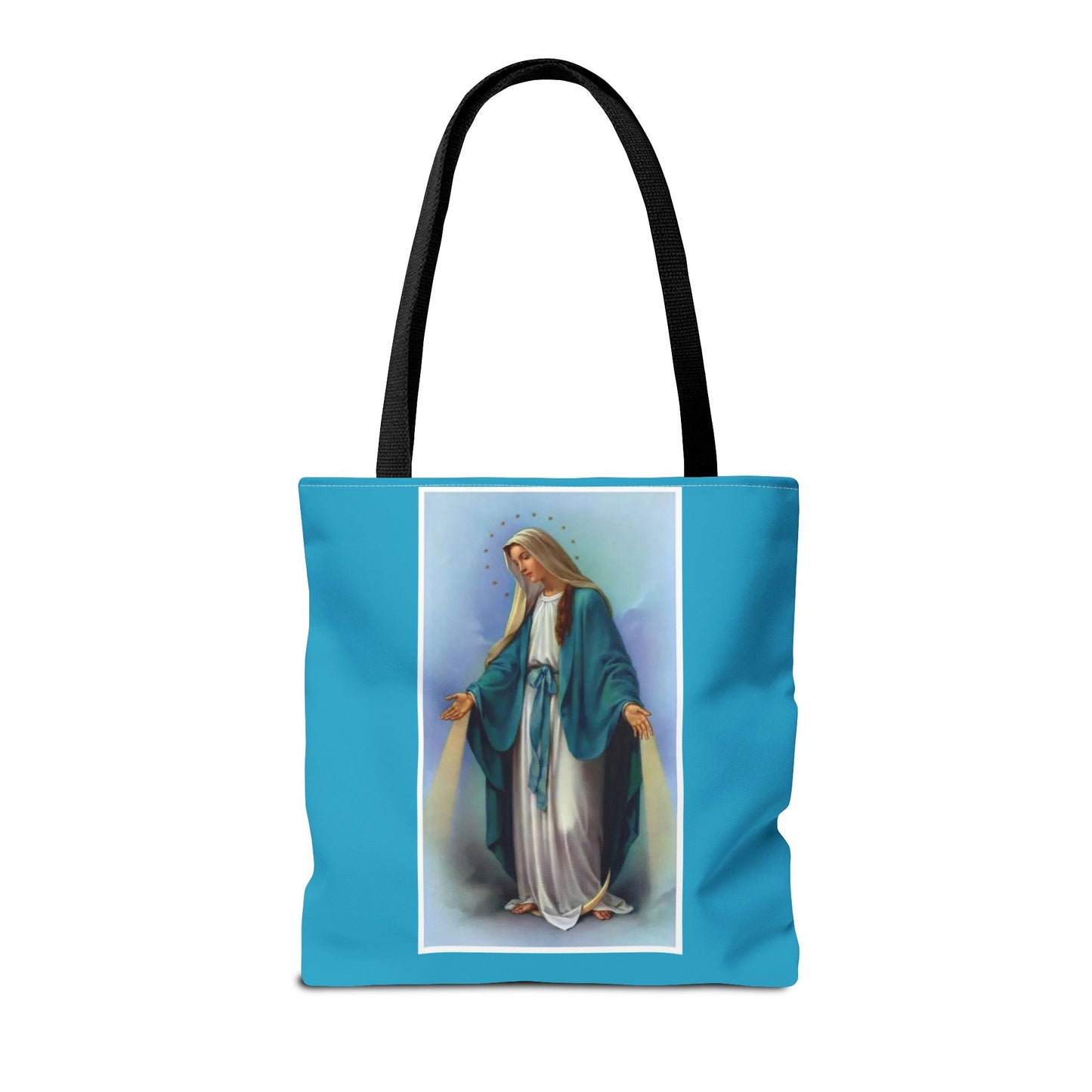 Virgin Mary Religious Tote Bag — Catholic Madonna AOP Shoulder Tote