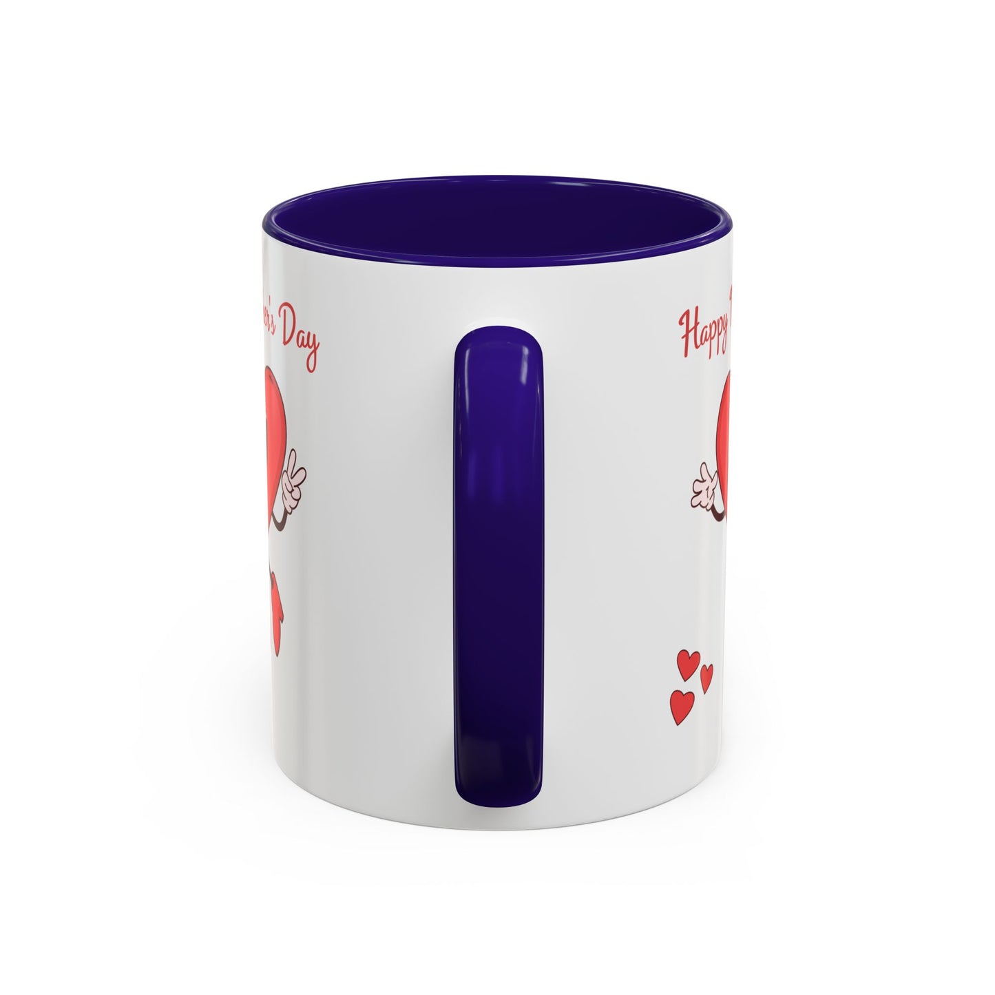 Happy Mother's Day Heart Mug — Cute Retro Heart Mom Coffee Cup (11oz, 15oz)